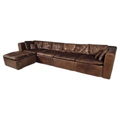 COR Sofa in brown leather by Team Form Ag for COR Furniture, Germany, 1970s