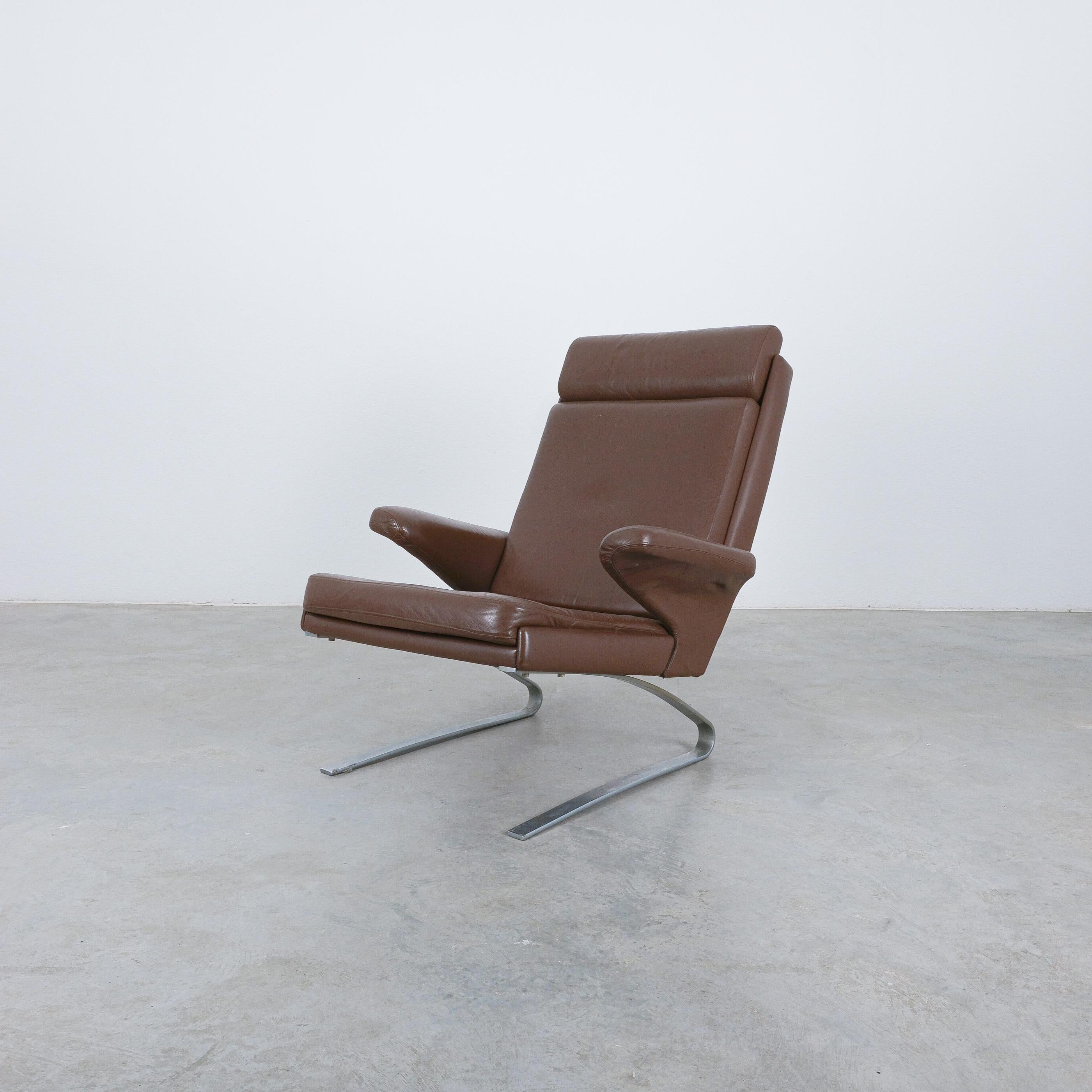 COR Swing Leather Lounge Chair by Reinhold Adolf & Hans-Jürgen Schröpfer, 1976 For Sale 2