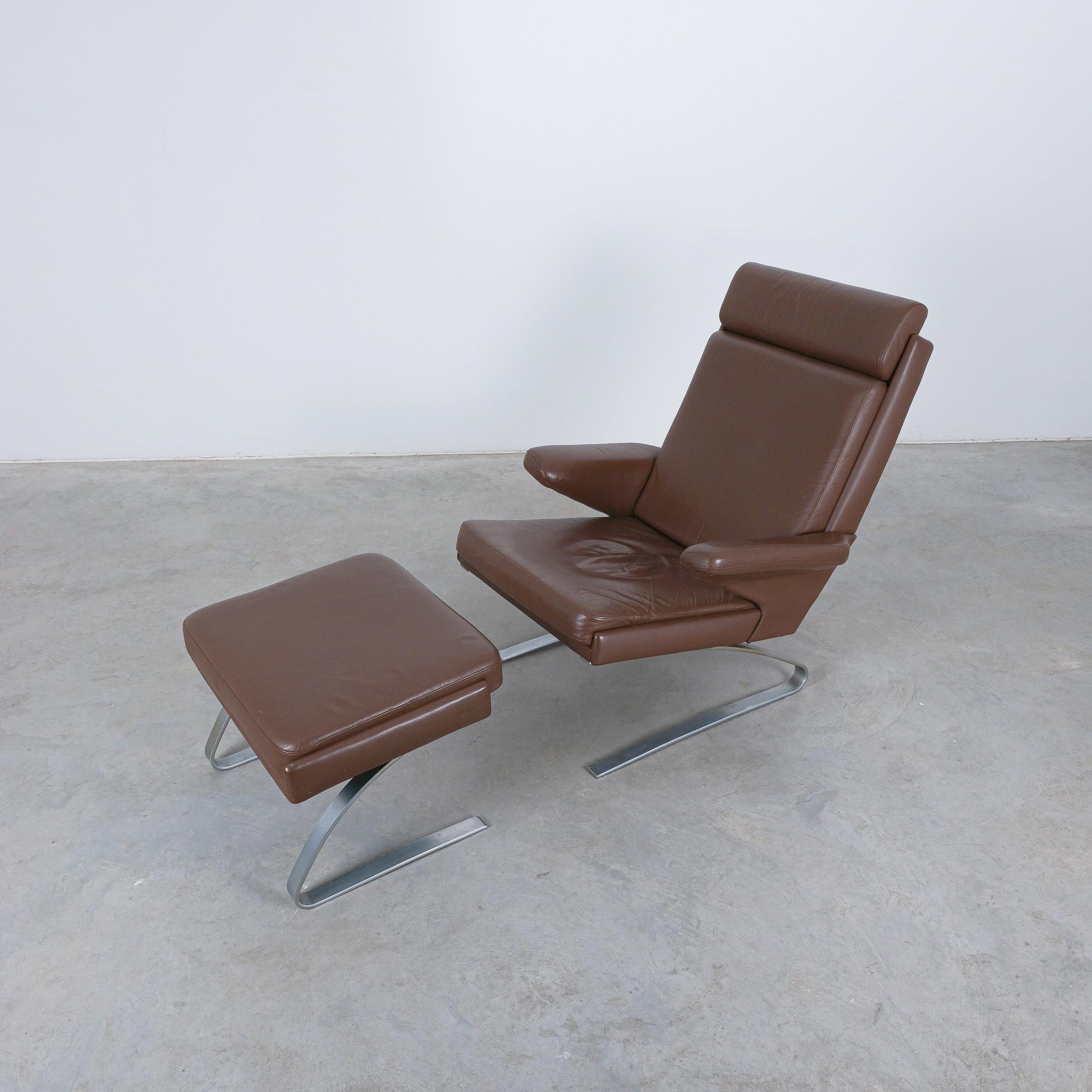 COR Swing Leather Lounge Chair by Reinhold Adolf & Hans-Jürgen Schröpfer, 1976 For Sale 4