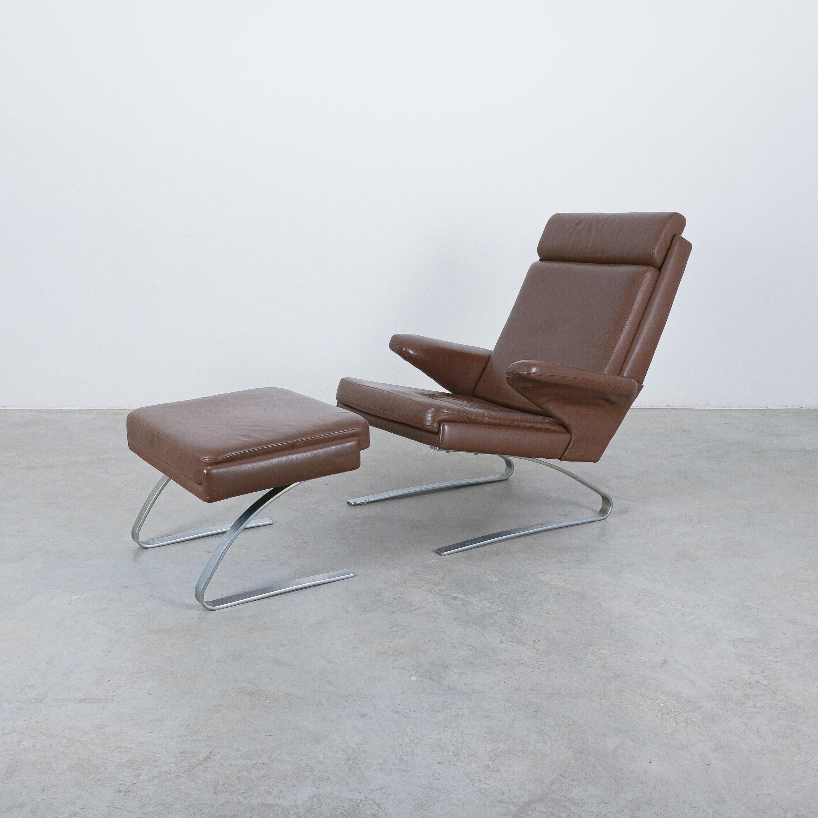 COR Swing Leather Lounge Chair by Reinhold Adolf & Hans-Jürgen Schröpfer, 1976 en vente 6