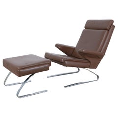 COR Swing Leather Lounge Chair by Reinhold Adolf & Hans-Jürgen Schröpfer, 1976
