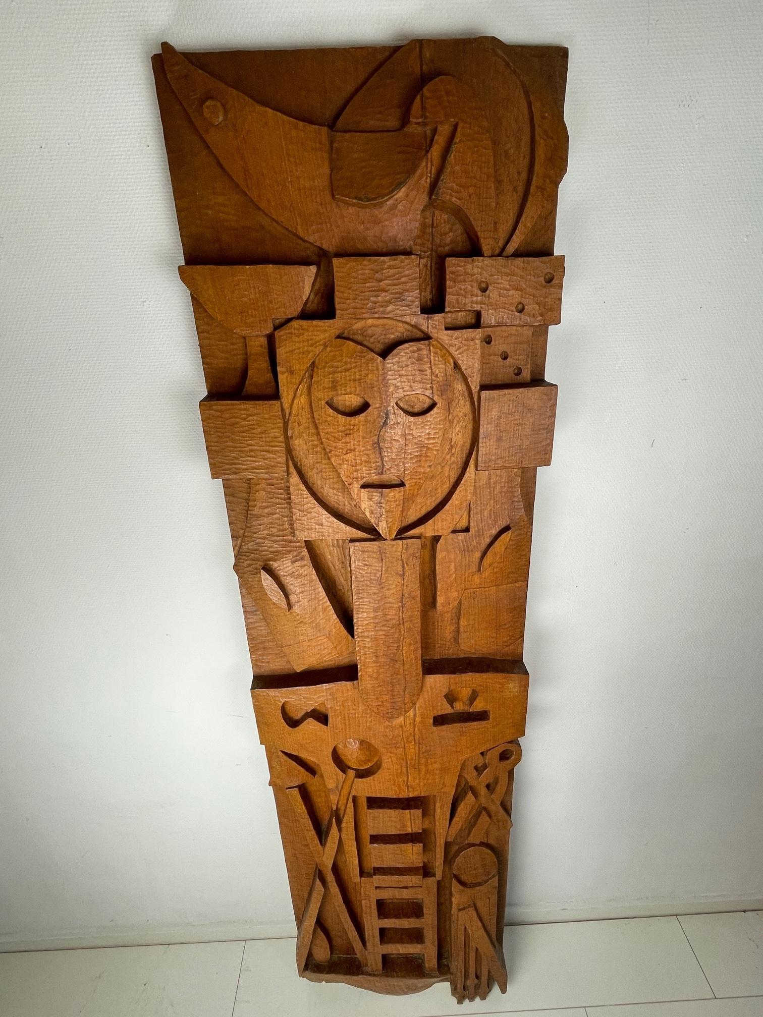 COR Trillen, Arma Christi, Religious Art, 1960s, Wooden Carving, Unique Art Work For Sale 3