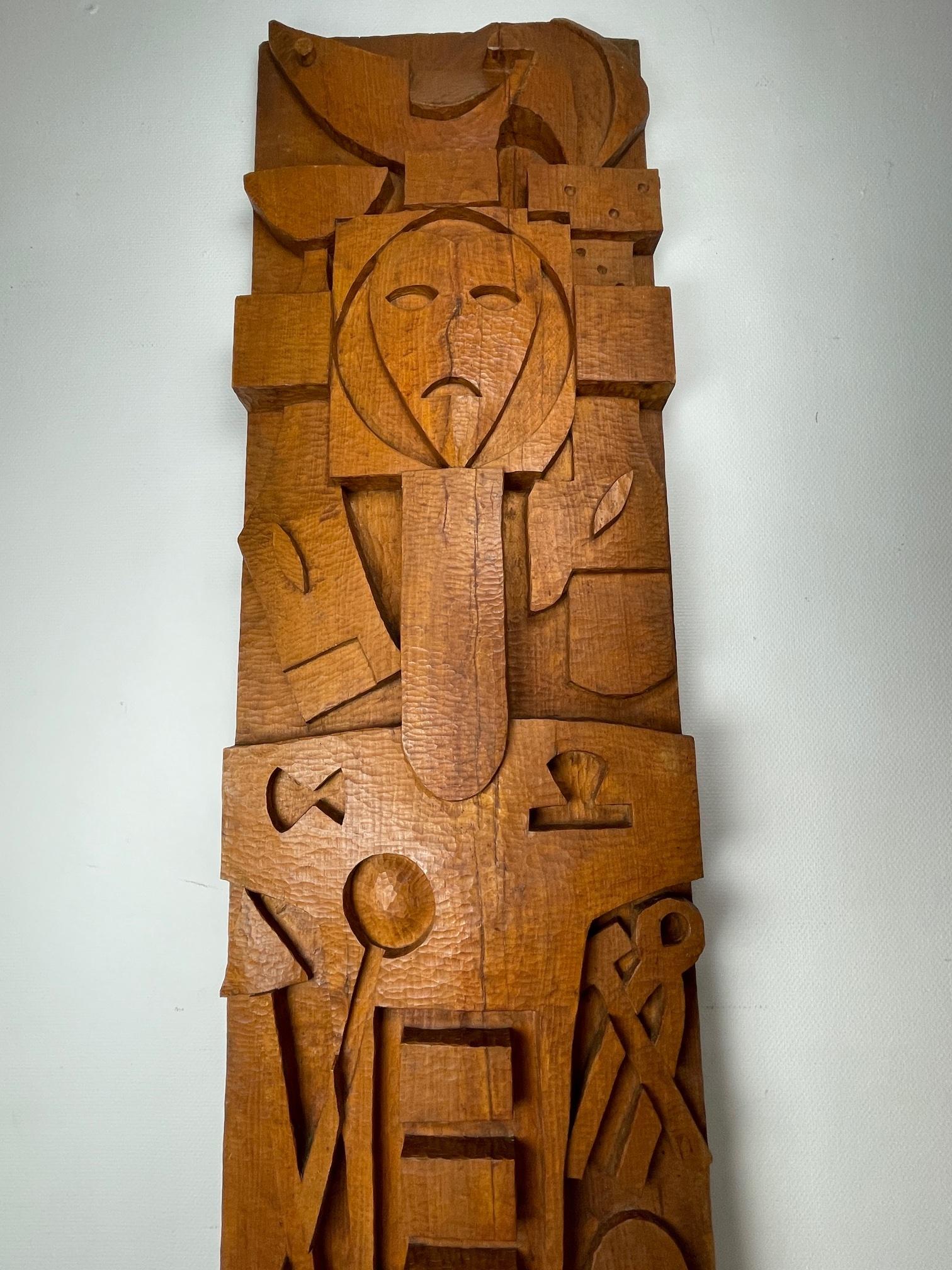 COR Trillen, Arma Christi, Art religieux, années 1960, sculpture en bois, œuvre d'art unique en vente 5