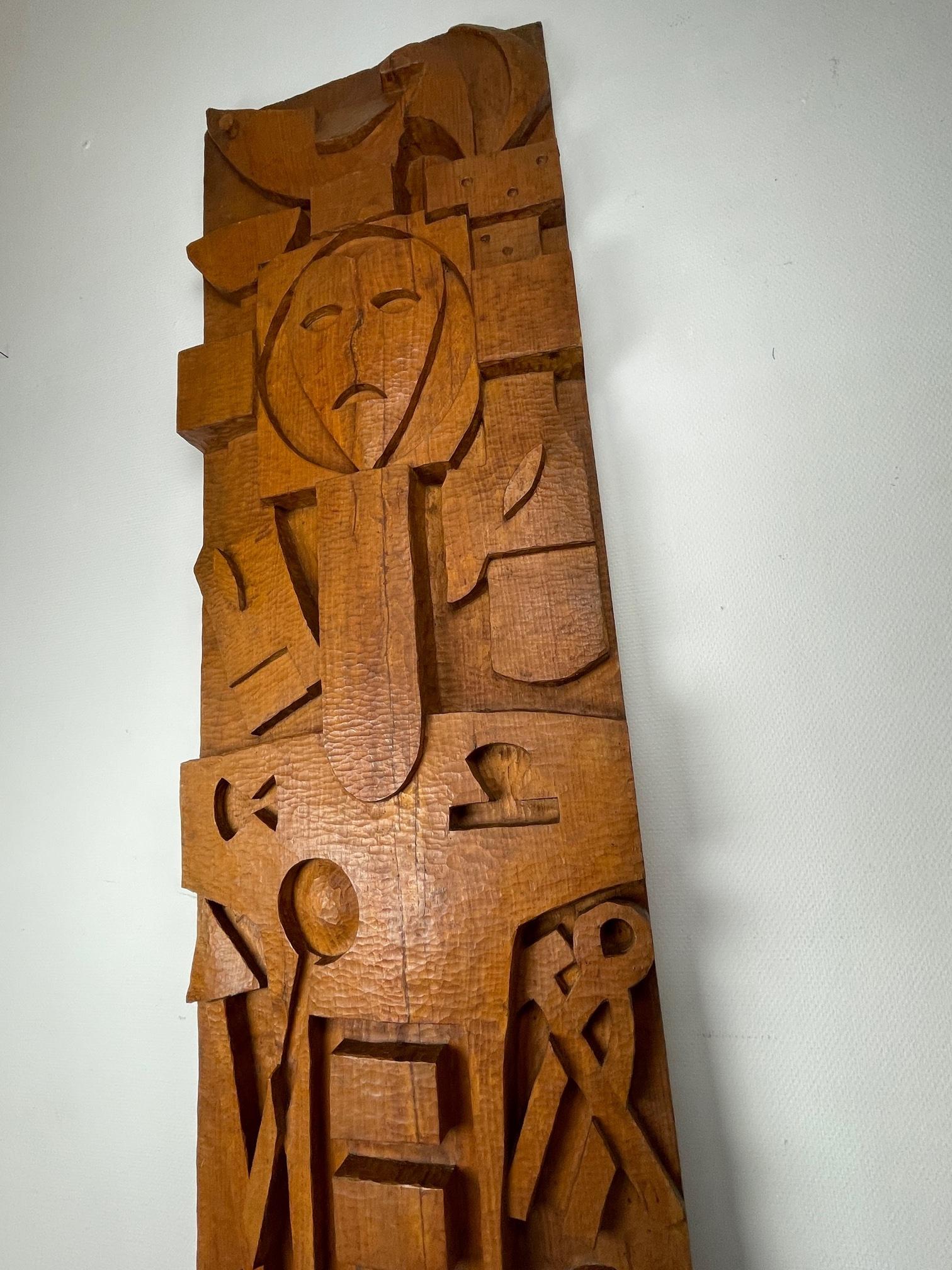 COR Trillen, Arma Christi, Religious Art, 1960s, Wooden Carving, Unique Art Work For Sale 6