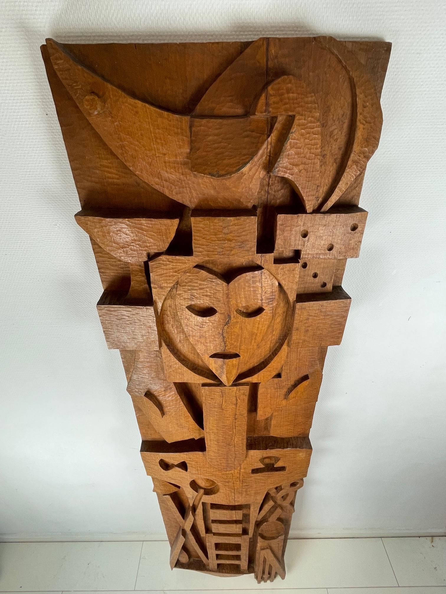 COR Trillen, Arma Christi, Religious Art, 1960s, Wooden Carving, Unique Art Work For Sale 12
