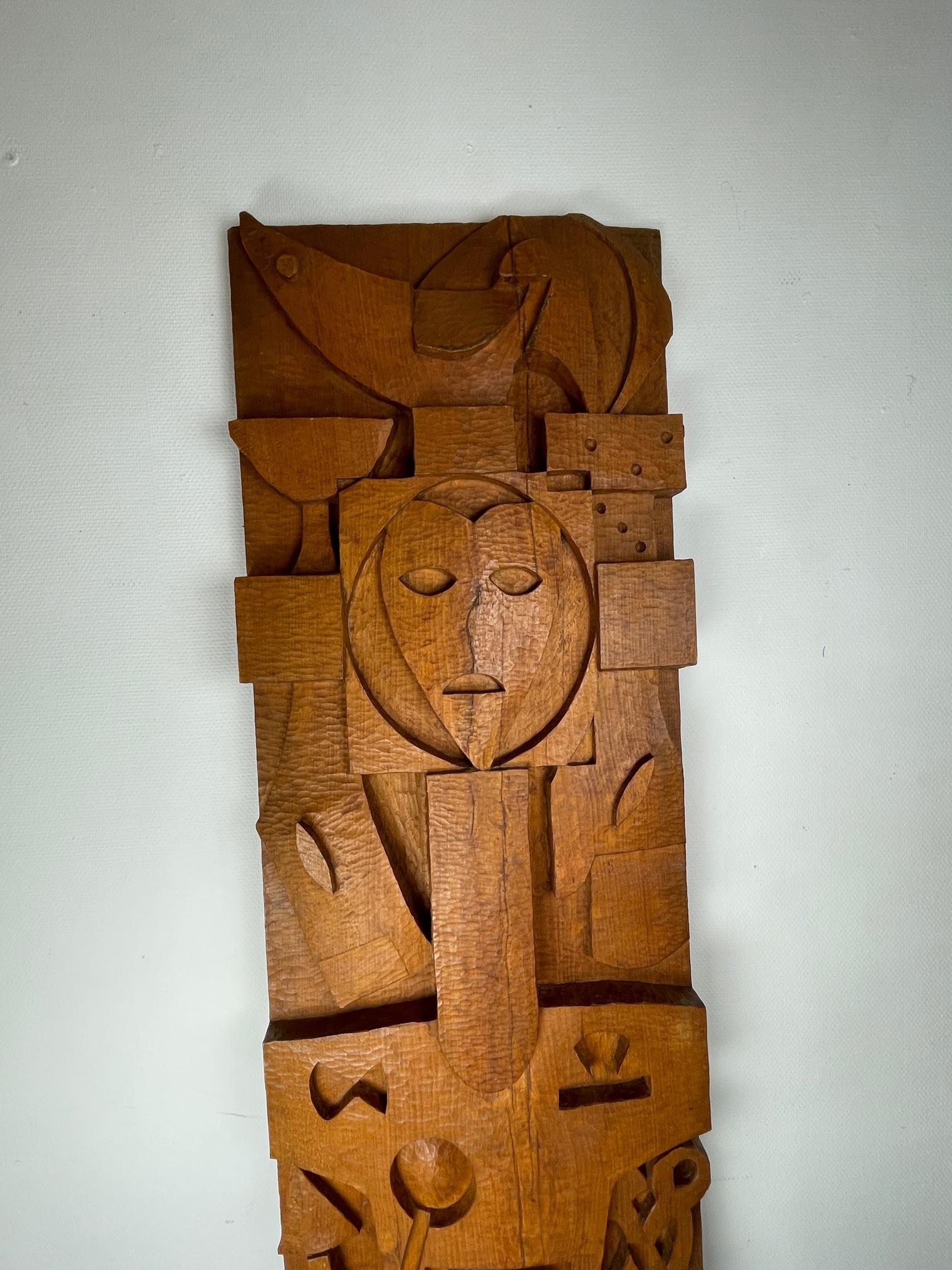 COR Trillen, Arma Christi, Religious Art, 1960s, Wooden Carving, Unique Art Work For Sale 2