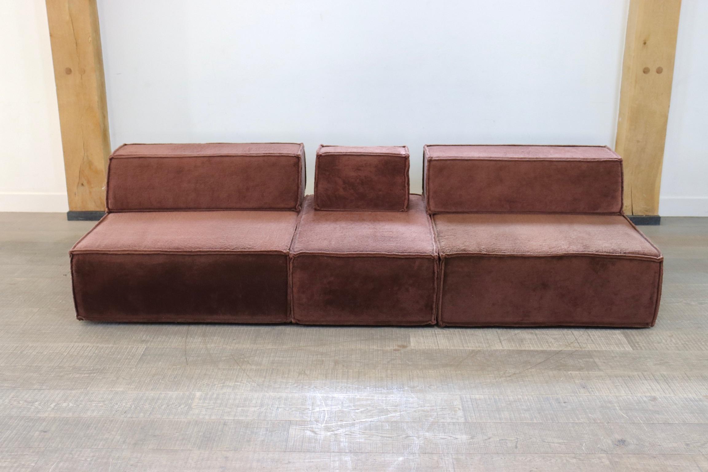 COR Trio Brown Modular Sofa by Team Form Ag, 1970s 5