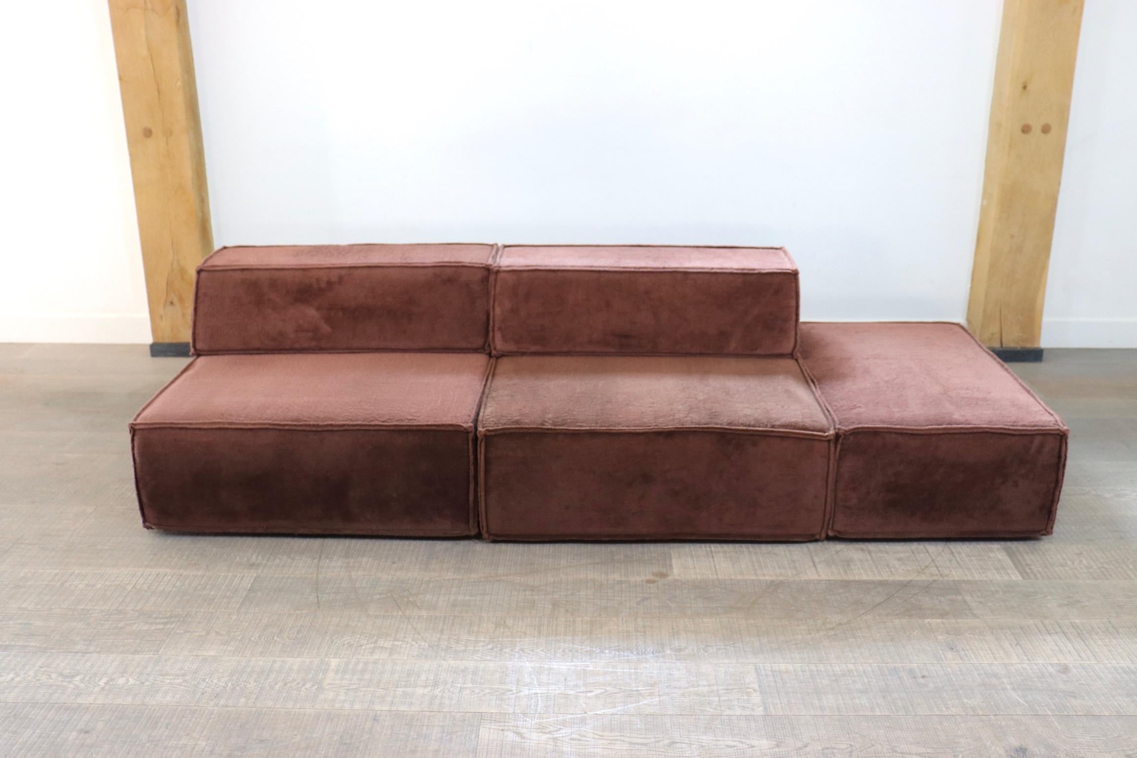 Fabric COR Trio Brown Modular Sofa by Team Form Ag, 1970s