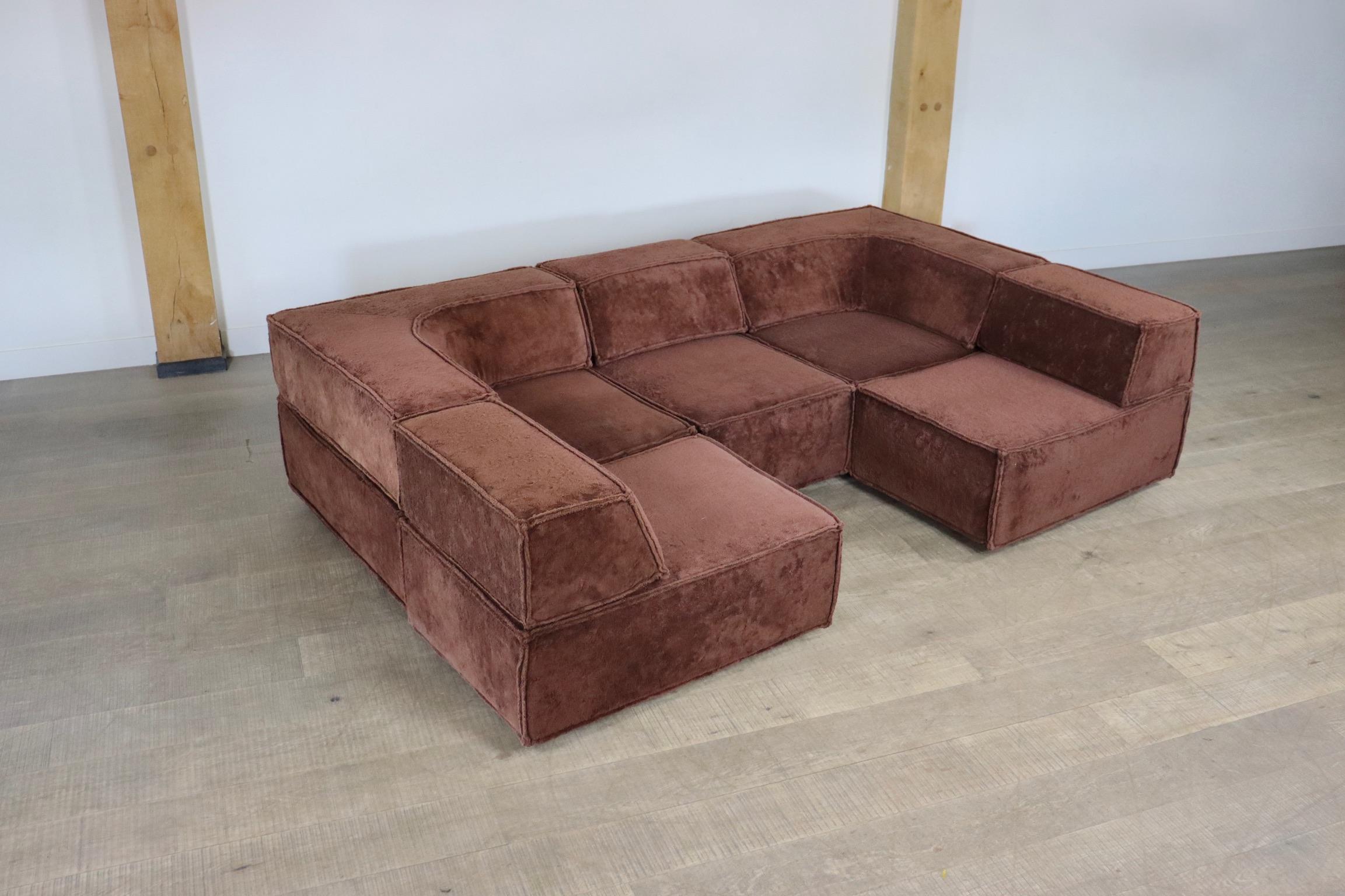 Fabric COR Trio Brown Modular Sofa by Team Form AG, 1970s