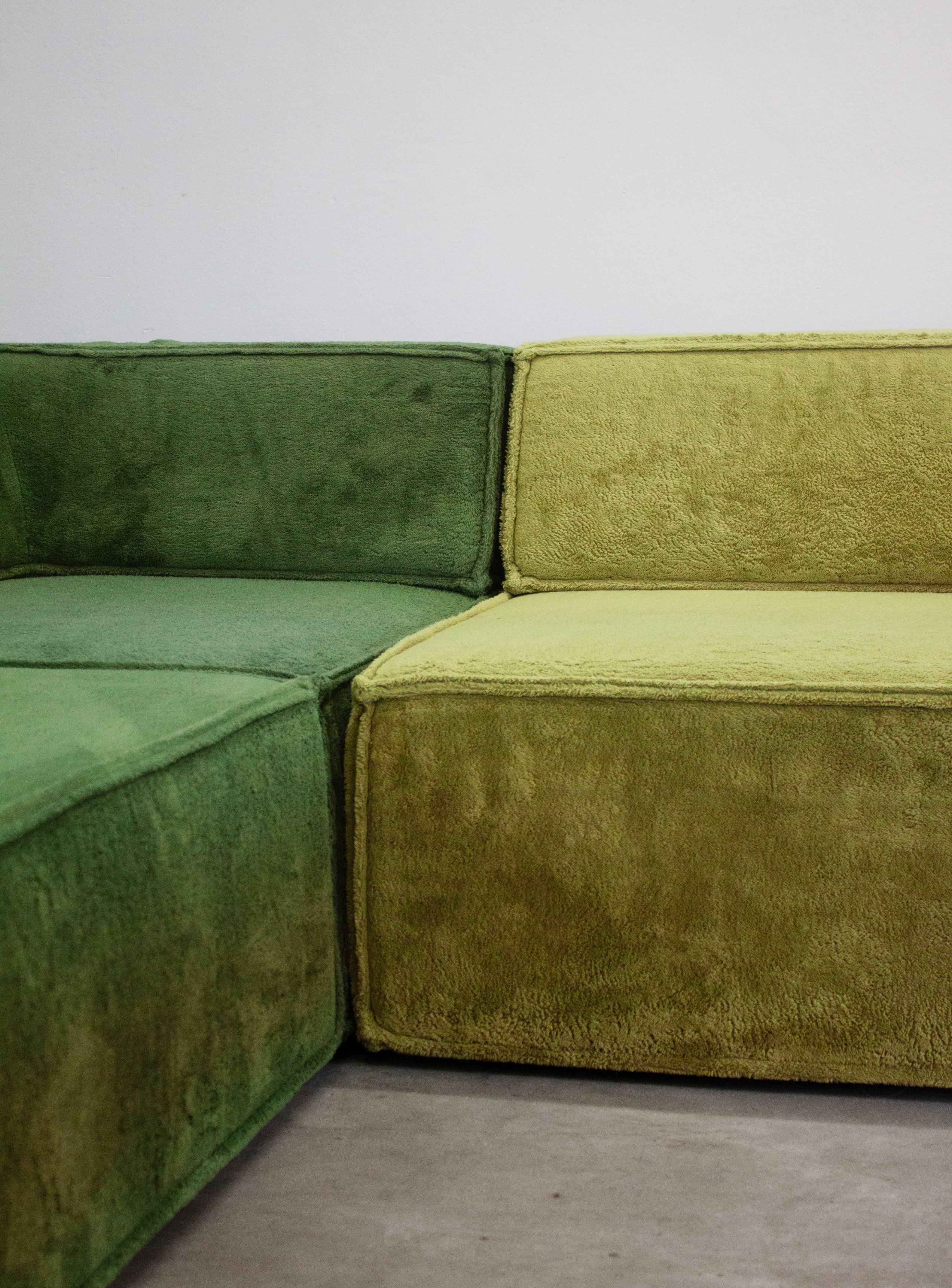 COR Trio Modular Sofa by Team Form AG (Green) In Good Condition In AMSTERDAM, NL