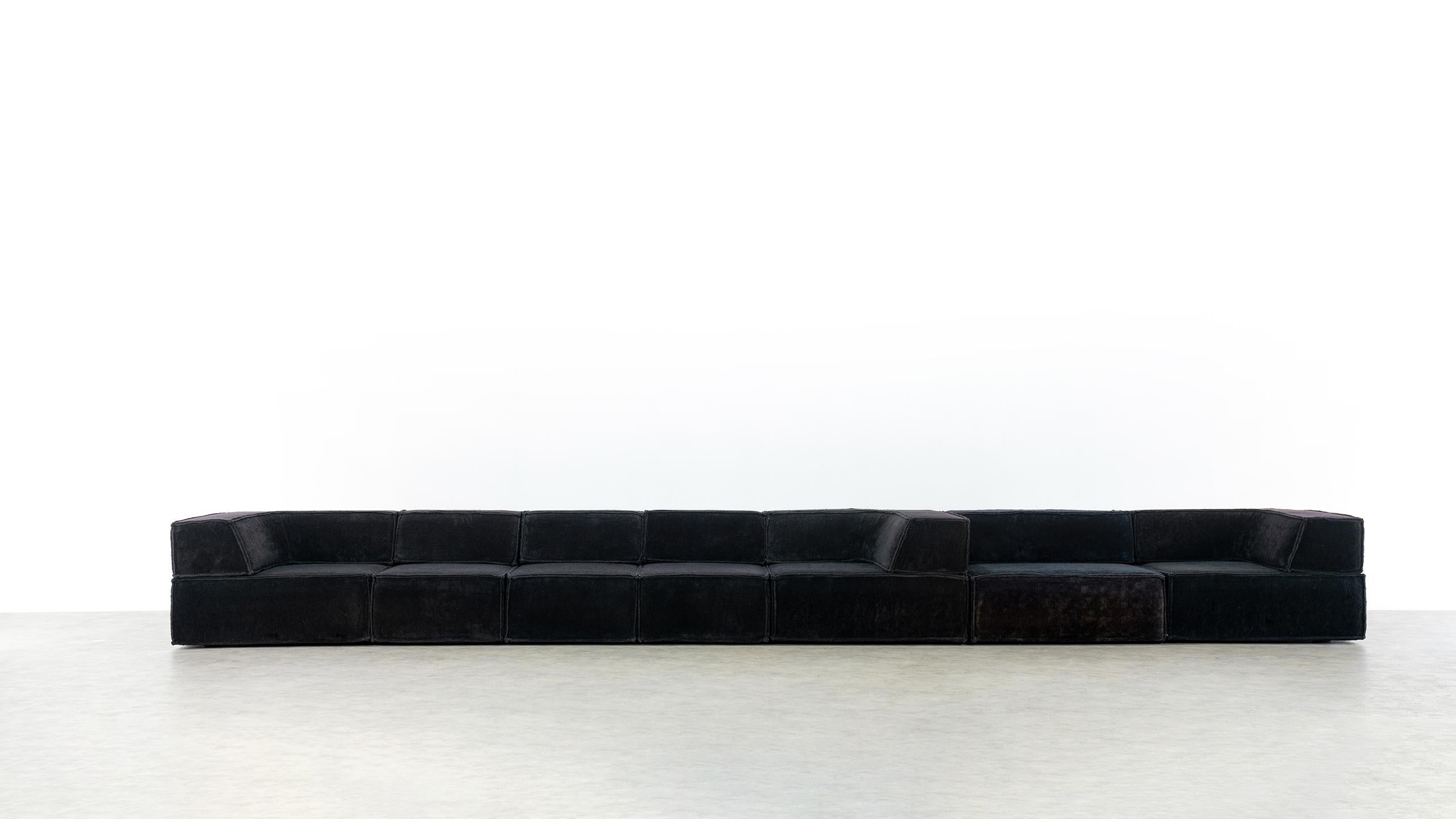 COR Trio Modular Sofa, Giant Landscape in Black Teddy, 1972 by Team Form AG 3