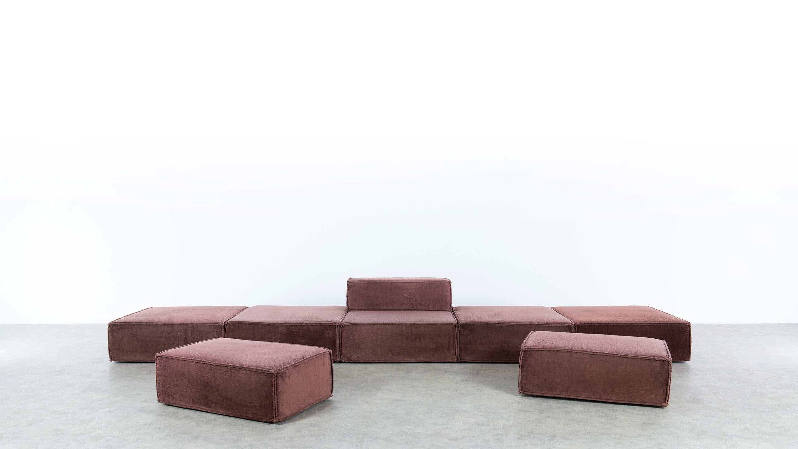 COR Trio Modular Sofa, Giant Landscape in Brown, 1972 by Team Form AG, Swiss 2