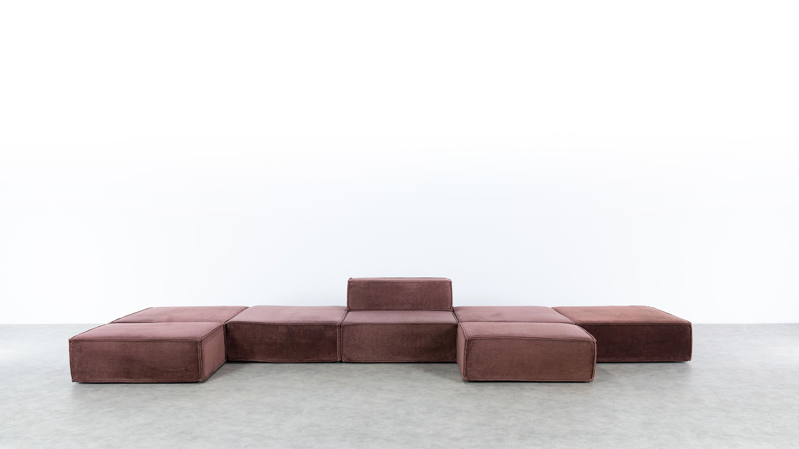 COR Trio Modular Sofa, Giant Landscape in Brown, 1972 by Team Form AG, Swiss 3