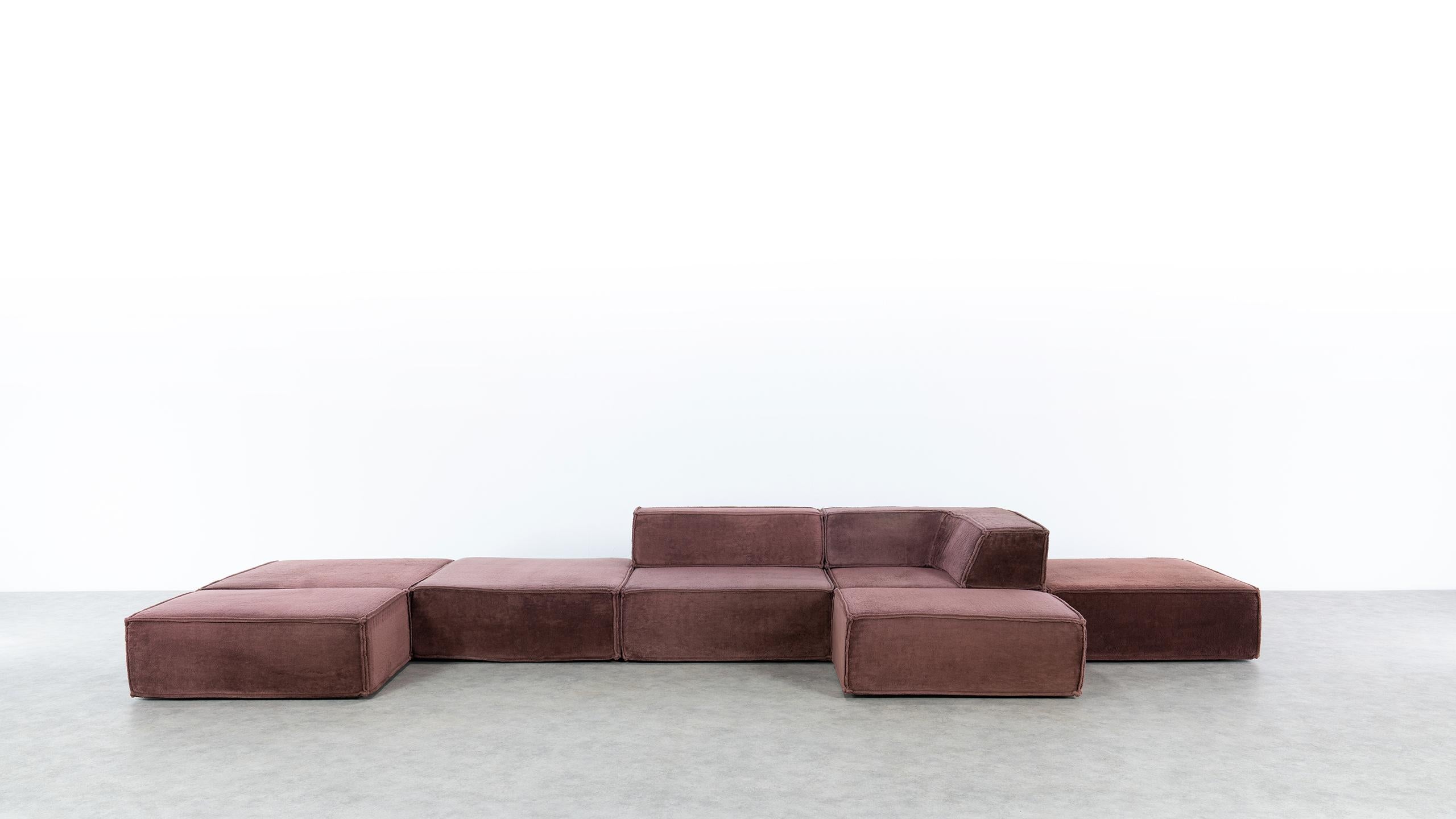 COR Trio Modular Sofa, Giant Landscape in Brown, 1972 by Team Form AG, Swiss 4