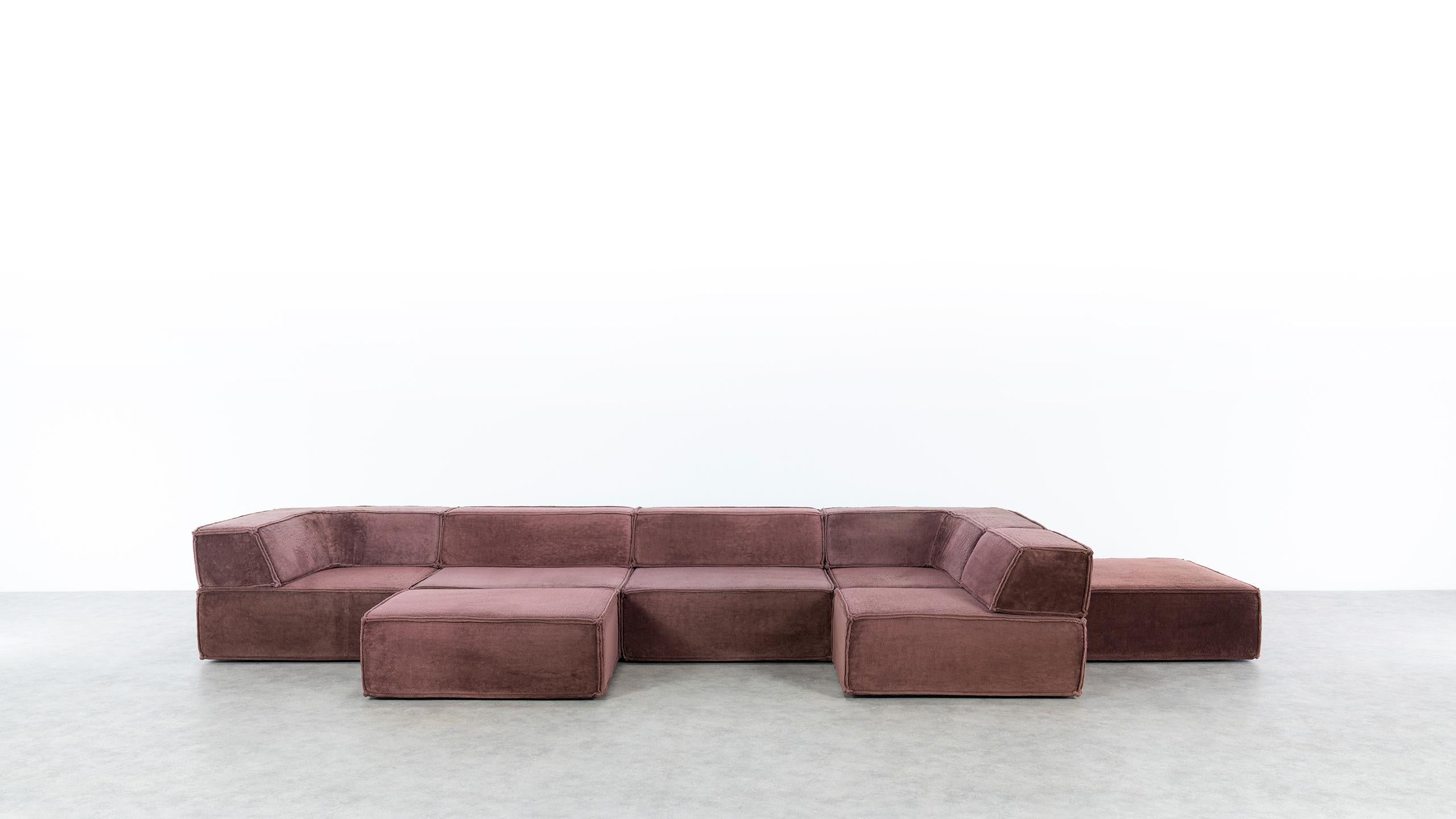 COR Trio Modular Sofa, Giant Landscape in Brown, 1972 by Team Form AG, Swiss 6
