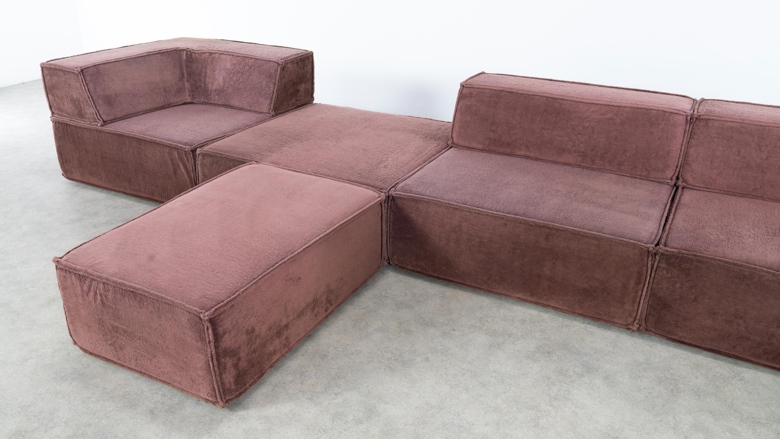 COR Trio Modular Sofa, Giant Landscape in Brown, 1972 by Team Form AG, Swiss 8