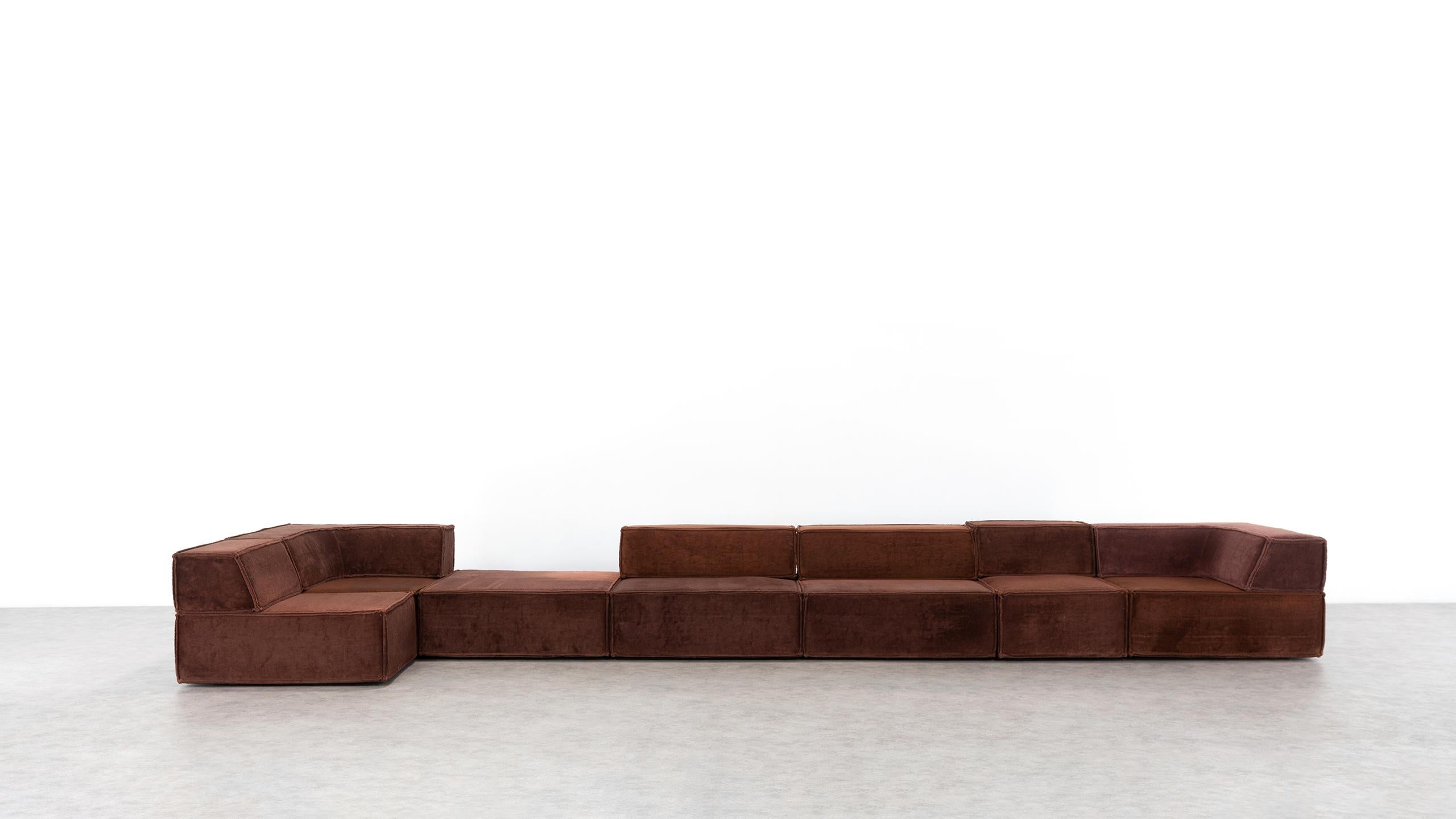 COR Trio Modular Sofa, Giant Landscape in Chocolate Brown, 1972 by Team Form AG 3