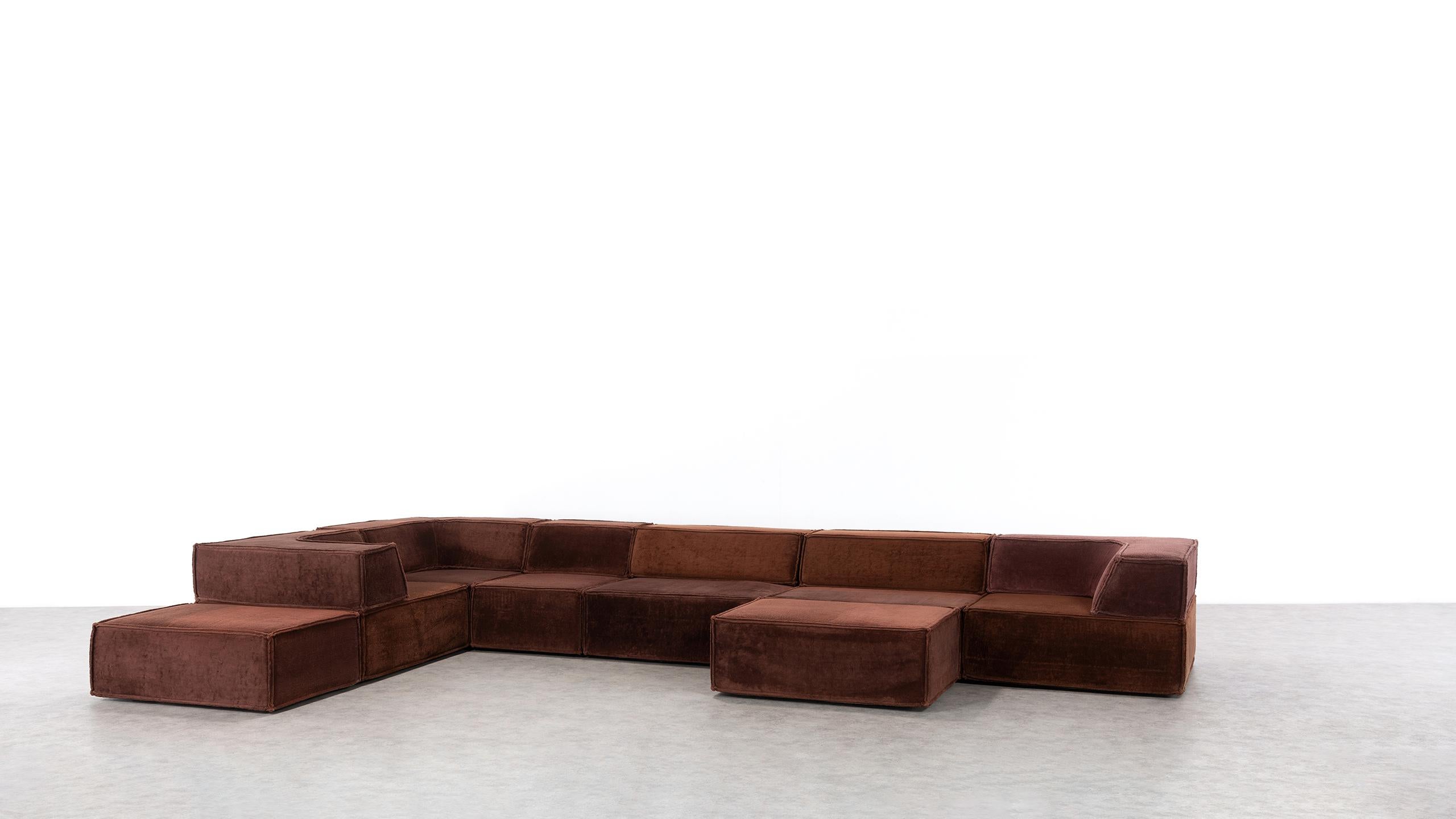 COR Trio Modular Sofa, Giant Landscape in Chocolate Brown, 1972 by Team Form AG 6