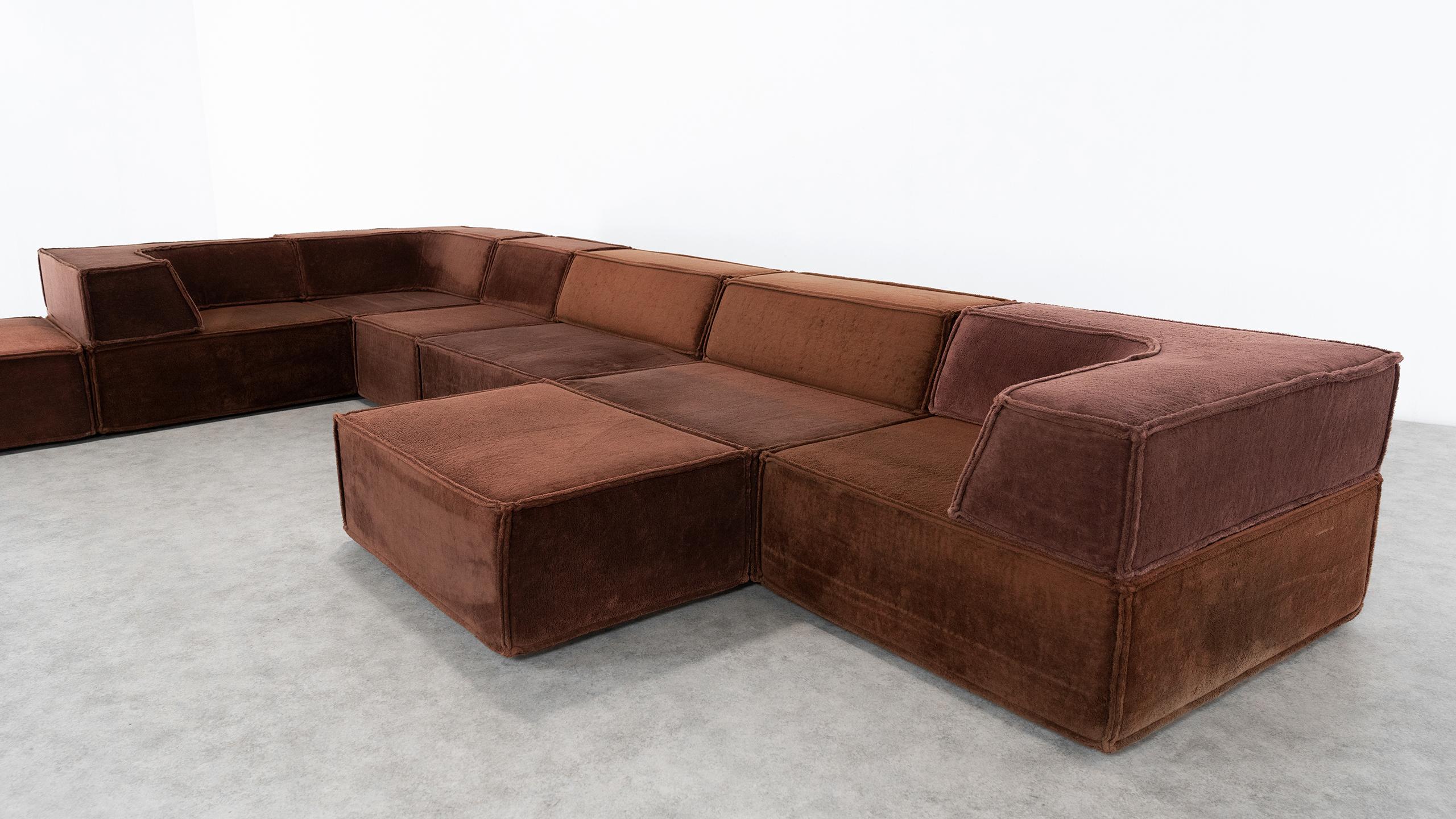 COR Trio Modular Sofa, Giant Landscape in Chocolate Brown, 1972 by Team Form AG 7