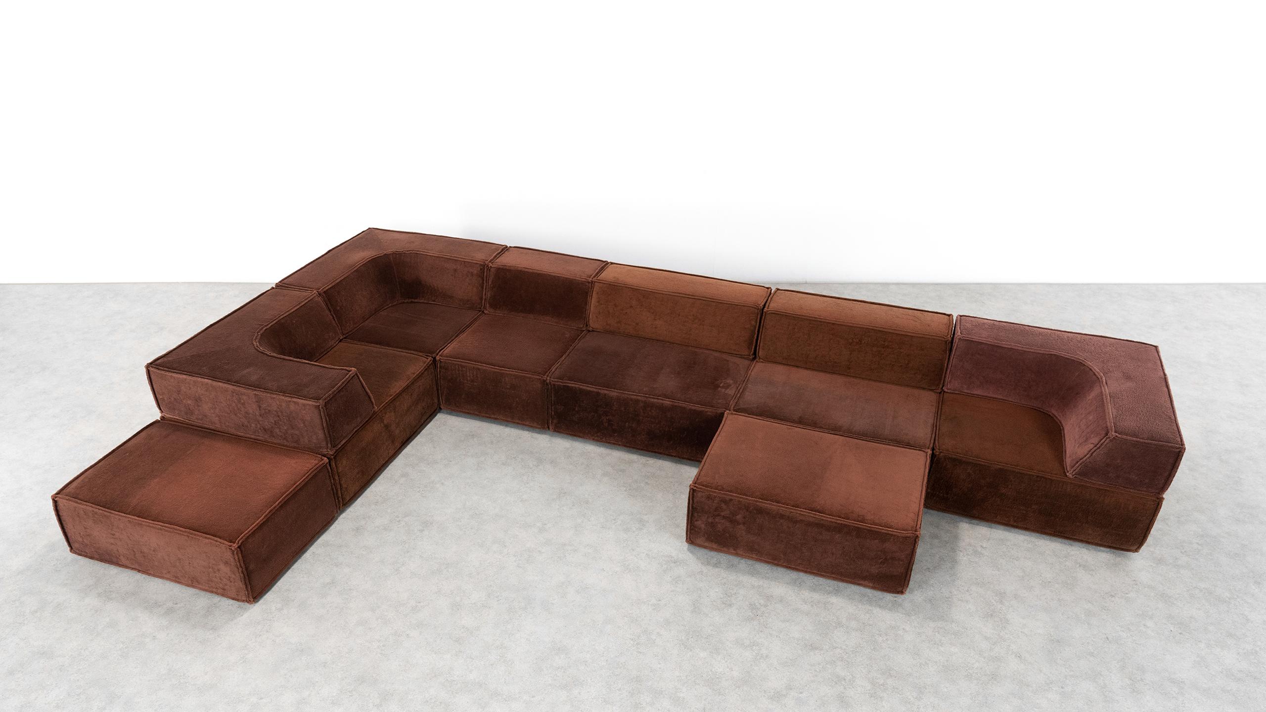 COR Trio Modular Sofa, Giant Landscape in Chocolate Brown, 1972 by Team Form AG 8