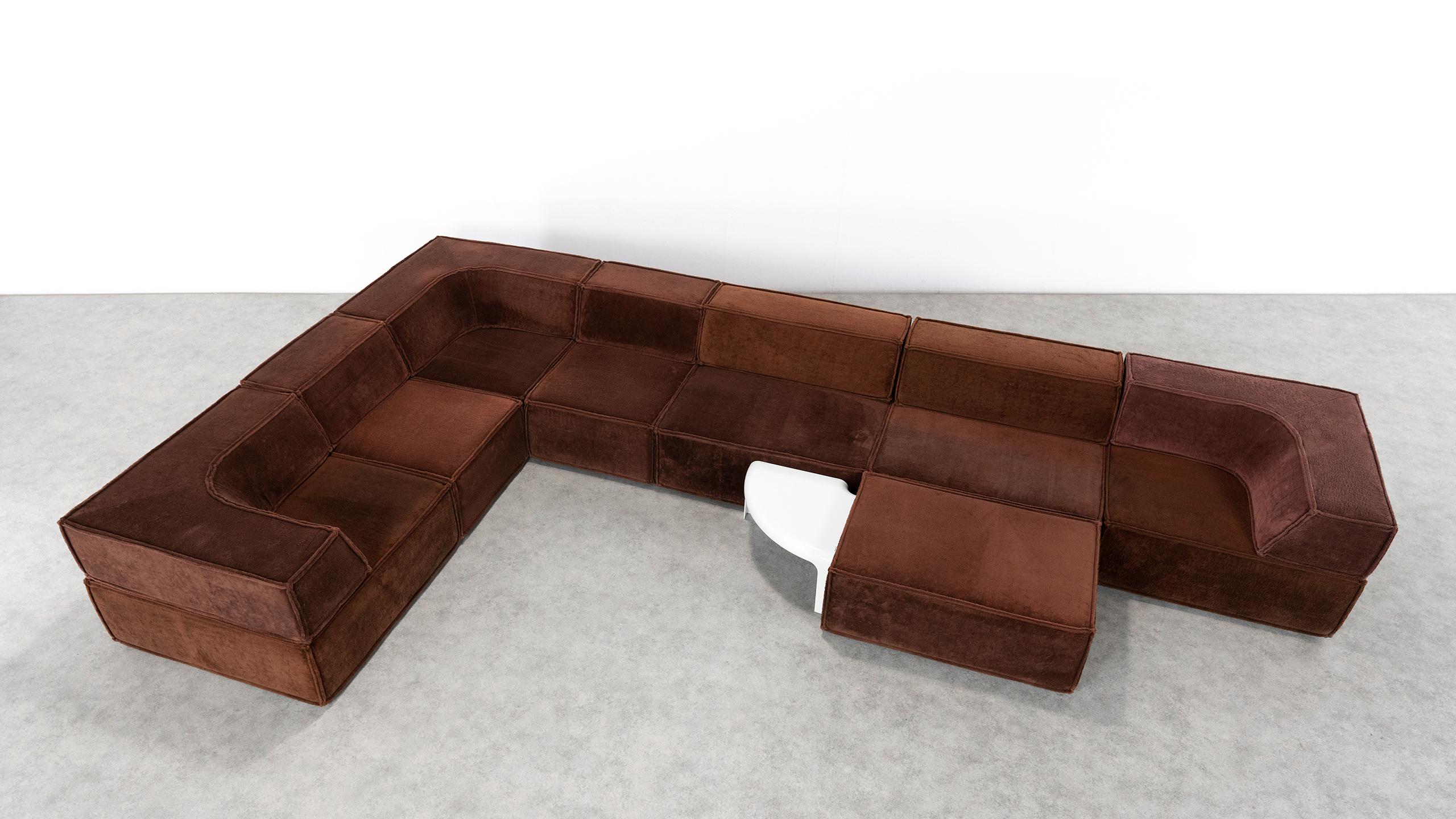 COR Trio Modular Sofa, Giant Landscape in Chocolate Brown, 1972 by Team Form AG 9