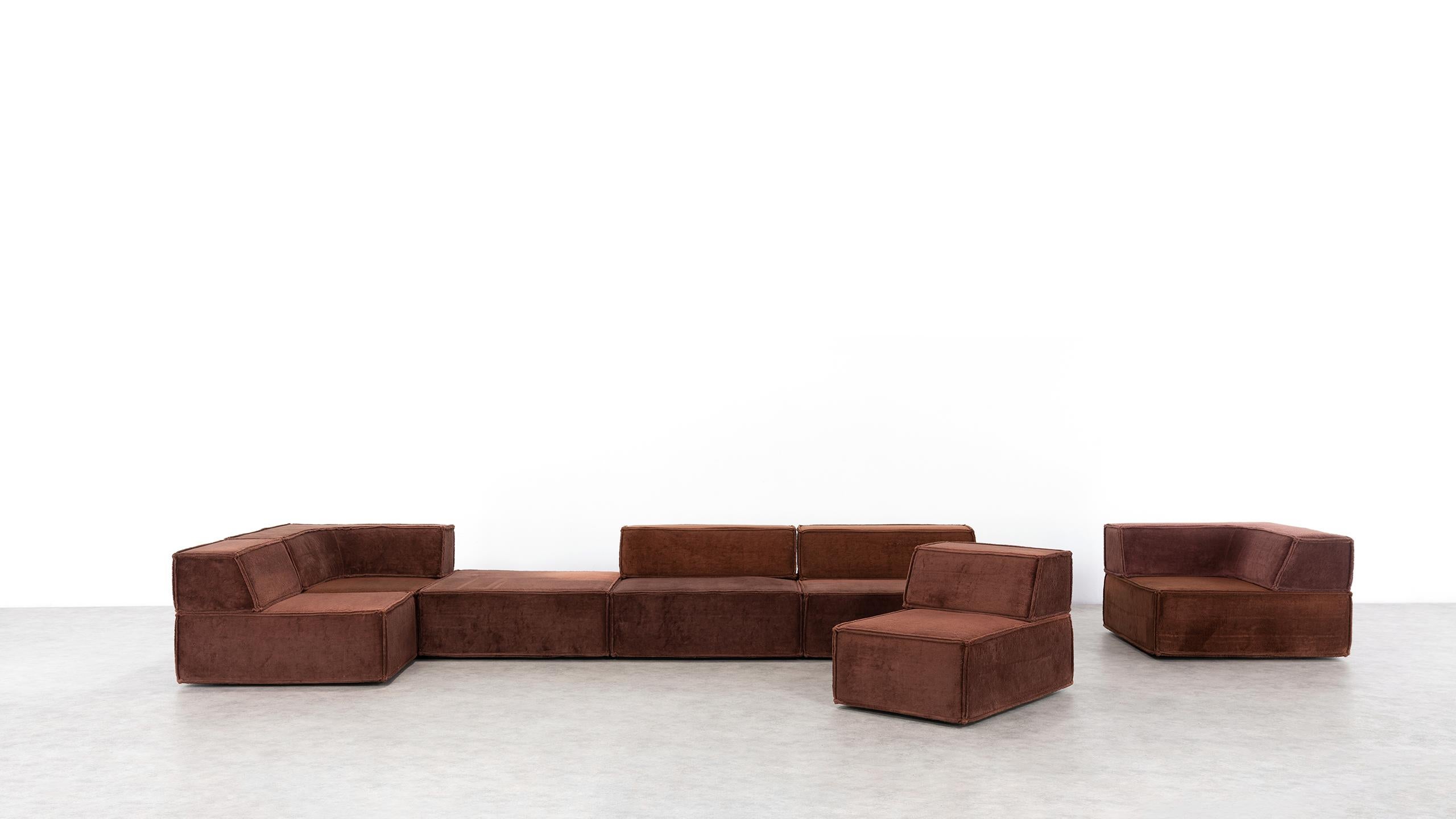 COR Trio Modular Sofa, Giant Landscape in Chocolate Brown, 1972 by Team Form AG 2
