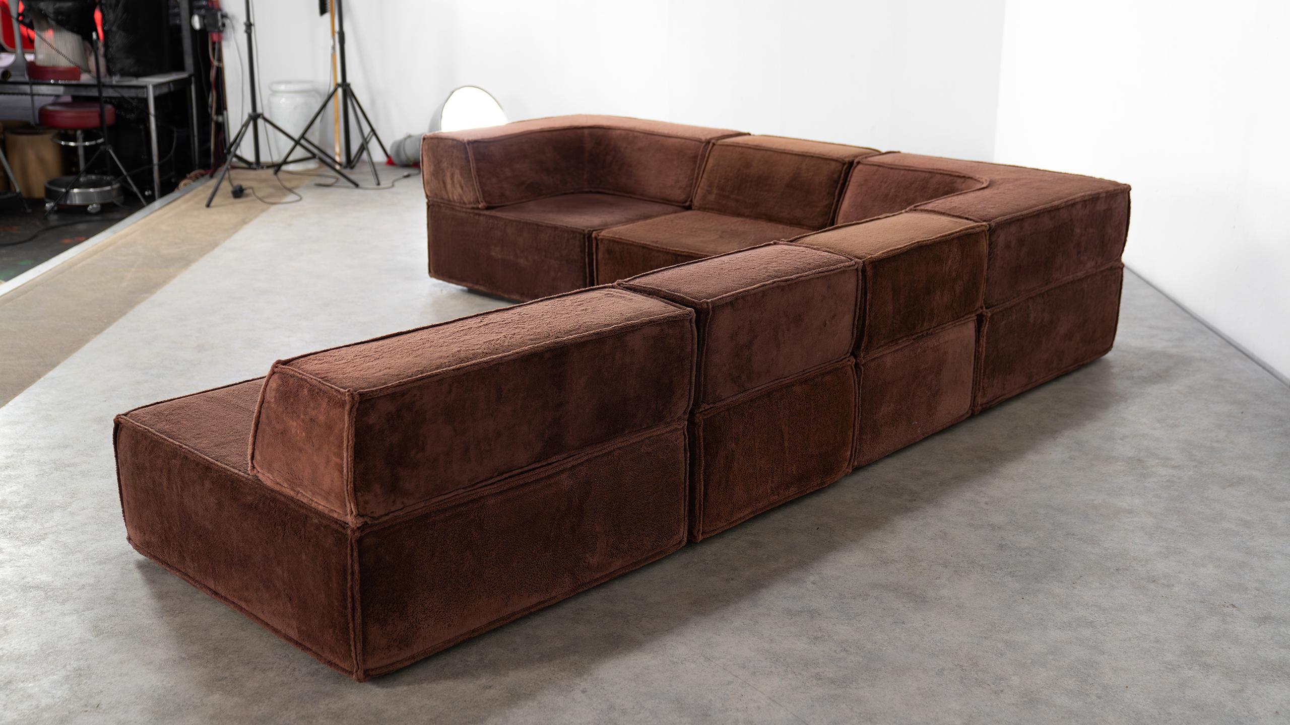 Cor Trio Modular Sofa Giant Landscape Brown Chocolate 1972 by Team Form AG For Sale 5