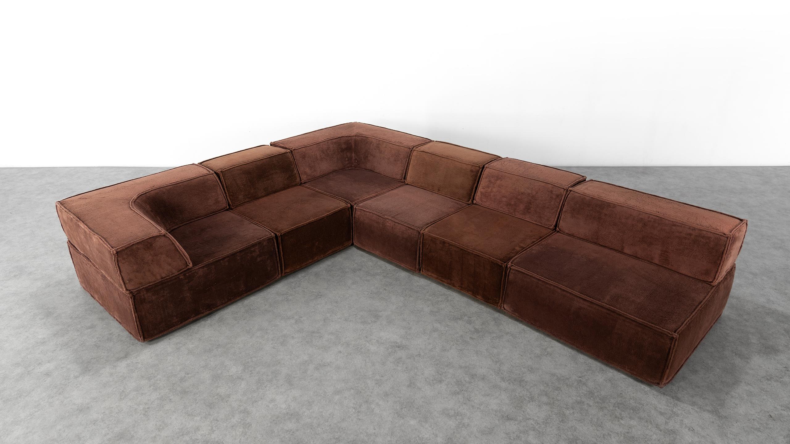 Cor Trio Modular Sofa Giant Landscape Brown Chocolate 1972 by Team Form AG For Sale 7