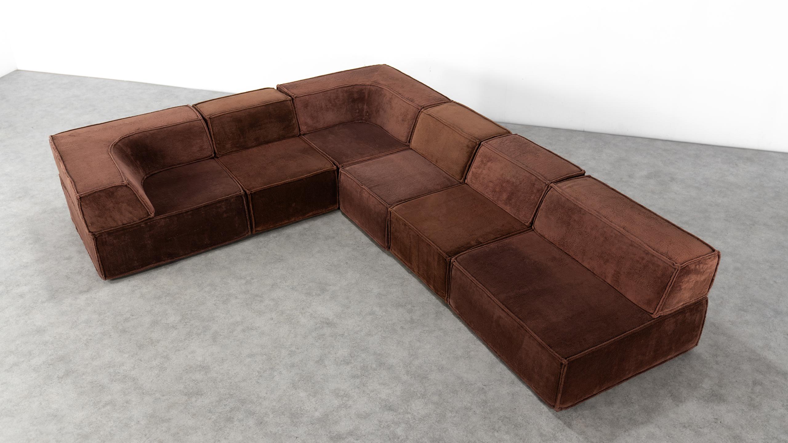 Cor Trio Modular Sofa Giant Landscape Brown Chocolate 1972 by Team Form AG For Sale 8