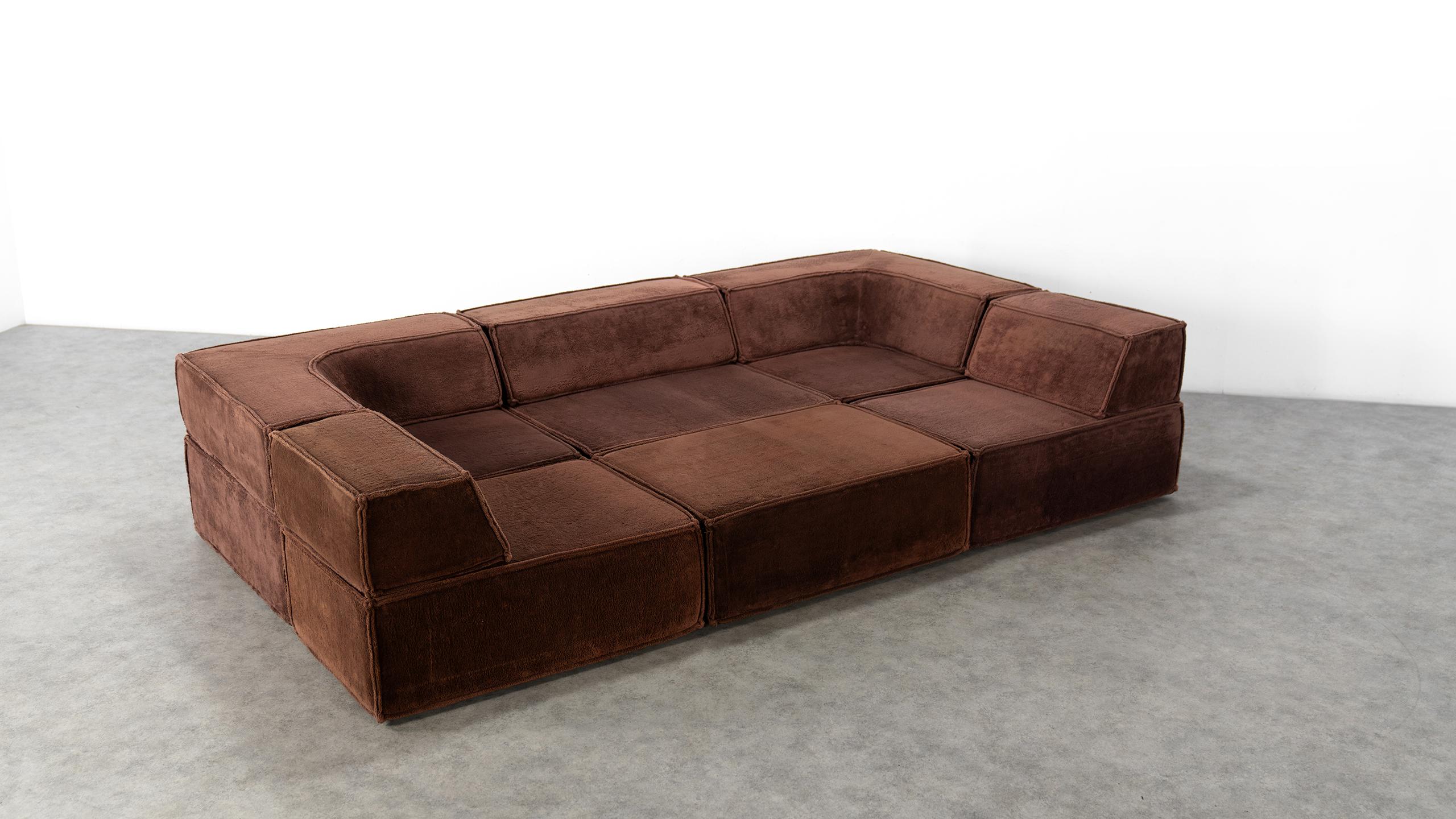Cor Trio Modular Sofa Giant Landscape Brown Chocolate 1972 by Team Form AG For Sale 12