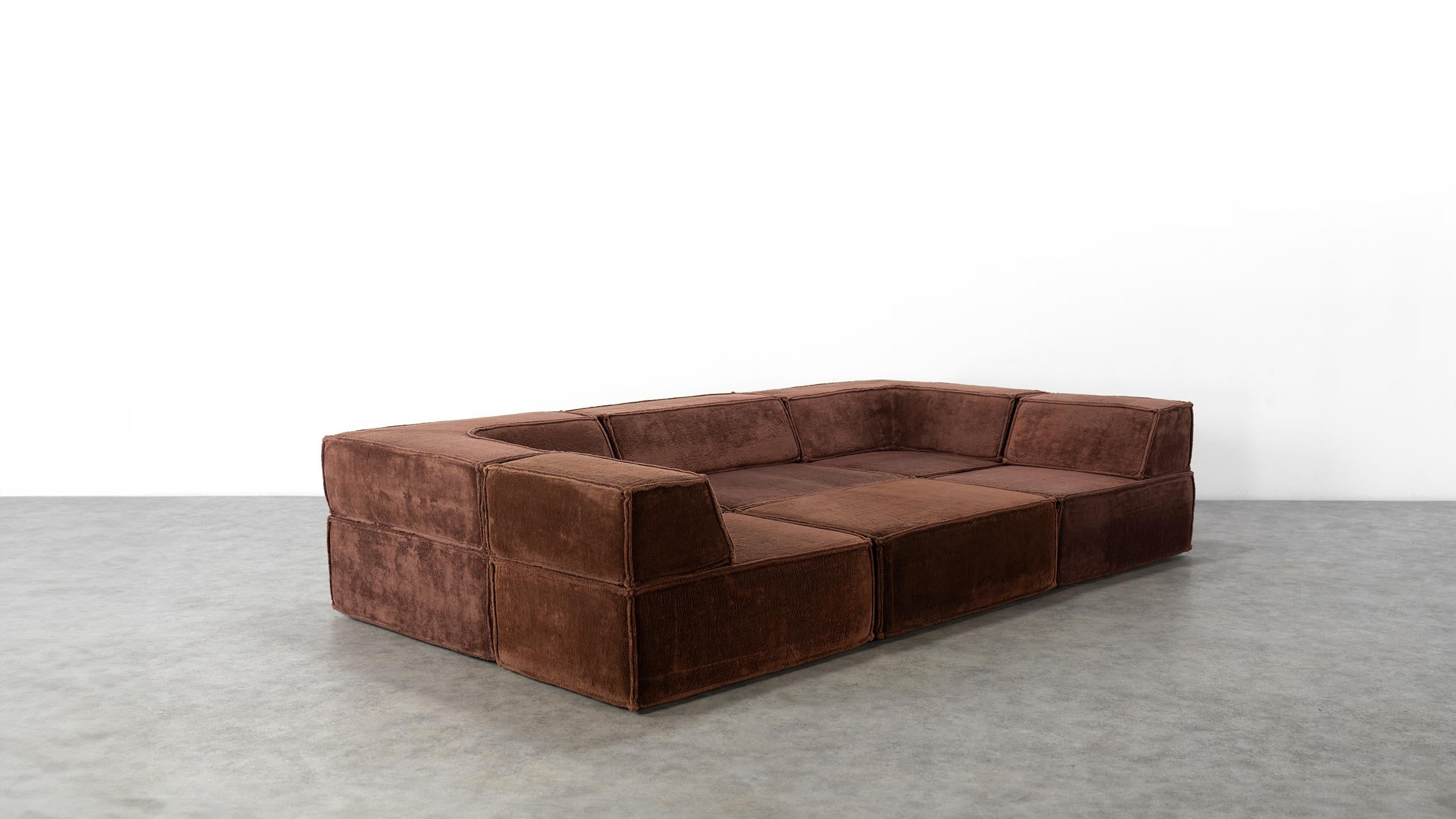 Cor Trio Modular Sofa Giant Landscape Brown Chocolate 1972 by Team Form AG For Sale 13