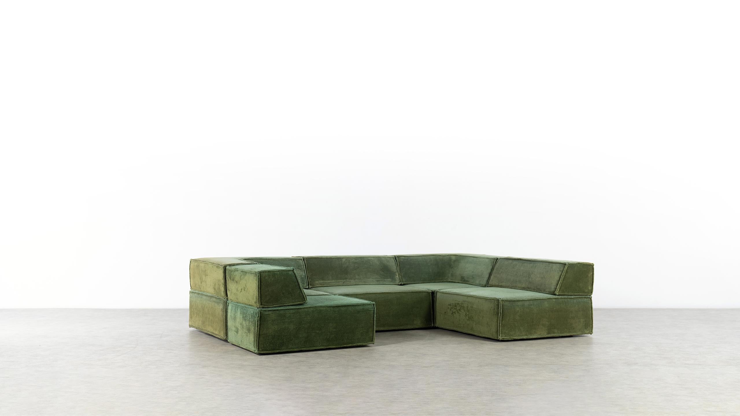 COR Trio Modular Sofa, Giant Landscape in Green, 1972 by Team Form AG 3