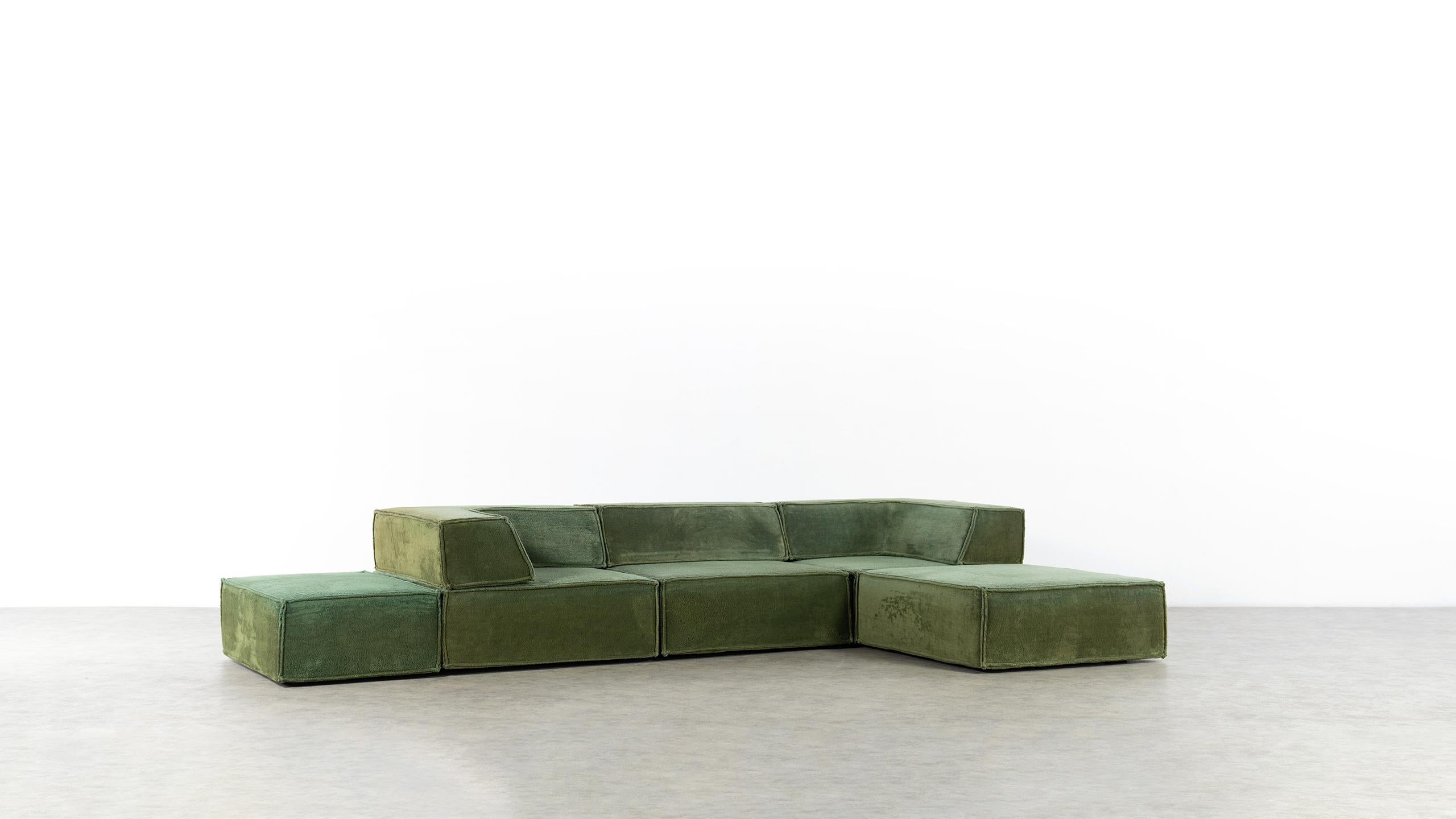 COR Trio Modular Sofa, Giant Landscape in Green, 1972 by Team Form AG 4