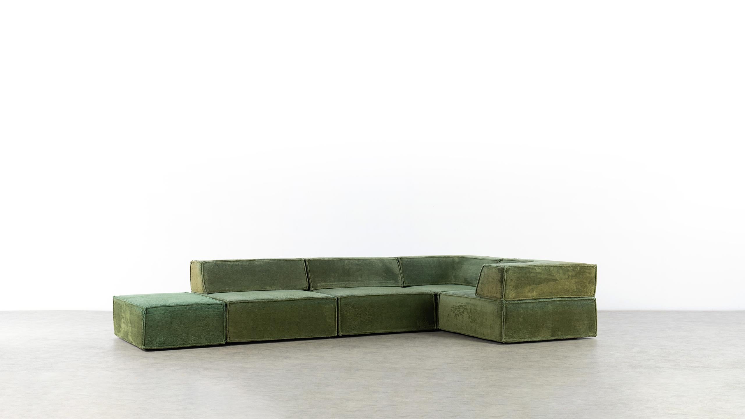 COR Trio Modular Sofa, Giant Landscape in Green, 1972 by Team Form AG 5
