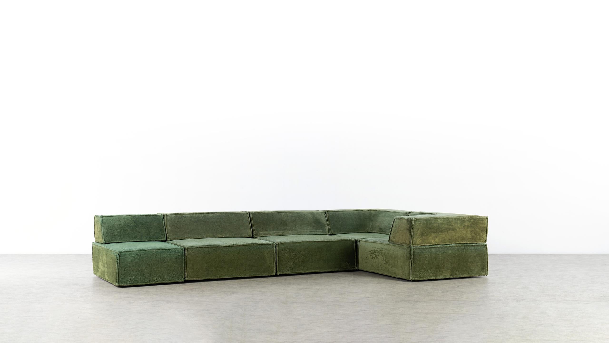COR Trio Modular Sofa, Giant Landscape in Green, 1972 by Team Form AG 6
