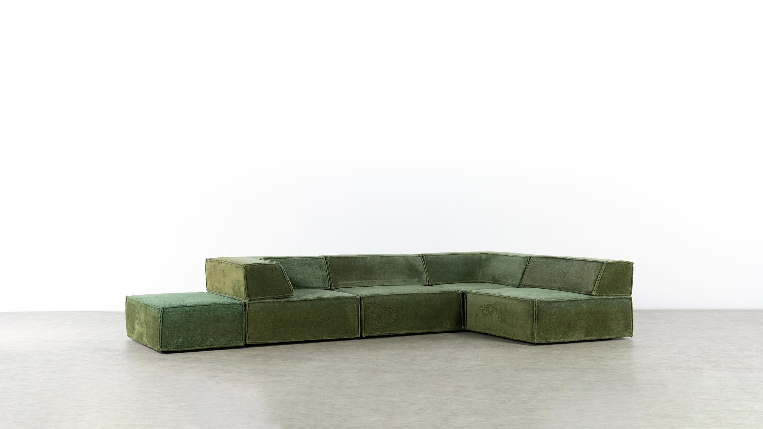 COR Trio Modular Sofa, Giant Landscape in Green, 1972 by Team Form AG 8