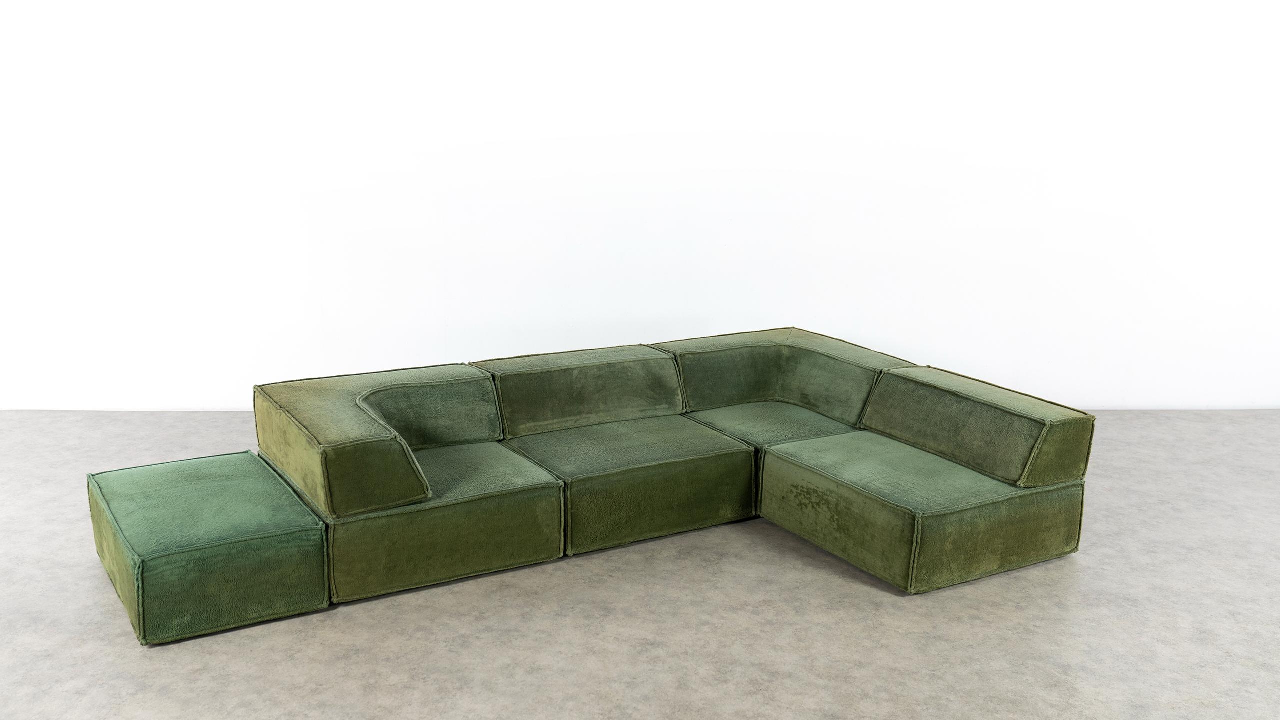 COR Trio Modular Sofa, Giant Landscape in Green, 1972 by Team Form AG 11
