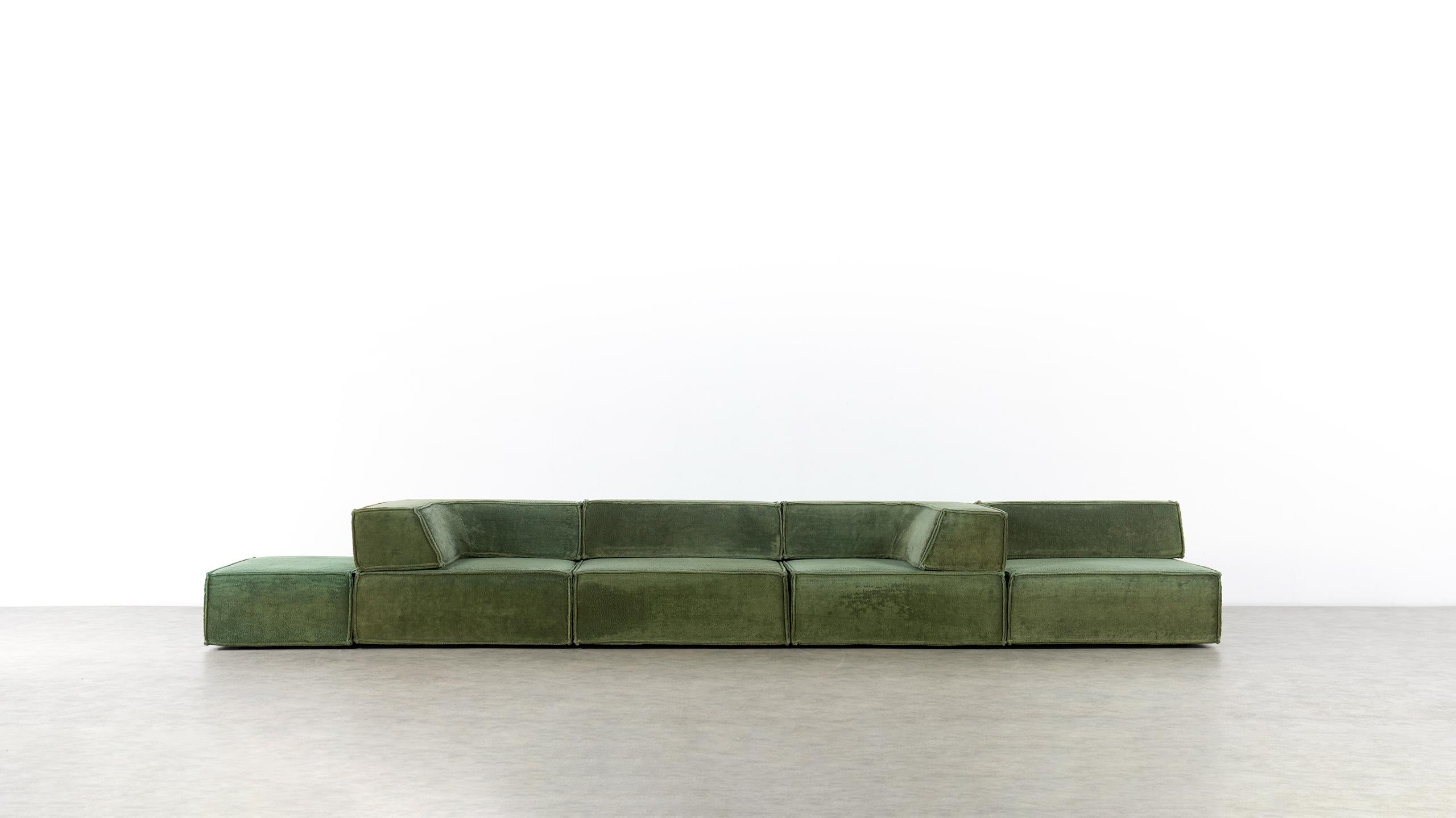 COR Trio Modular Sofa, Giant Landscape in Green, 1972 by Team Form AG 1