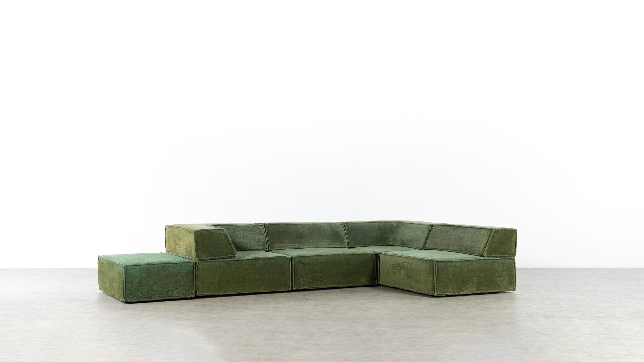 COR Trio Modular Sofa, Giant Landscape in Green, 1972 by Team Form AG 2
