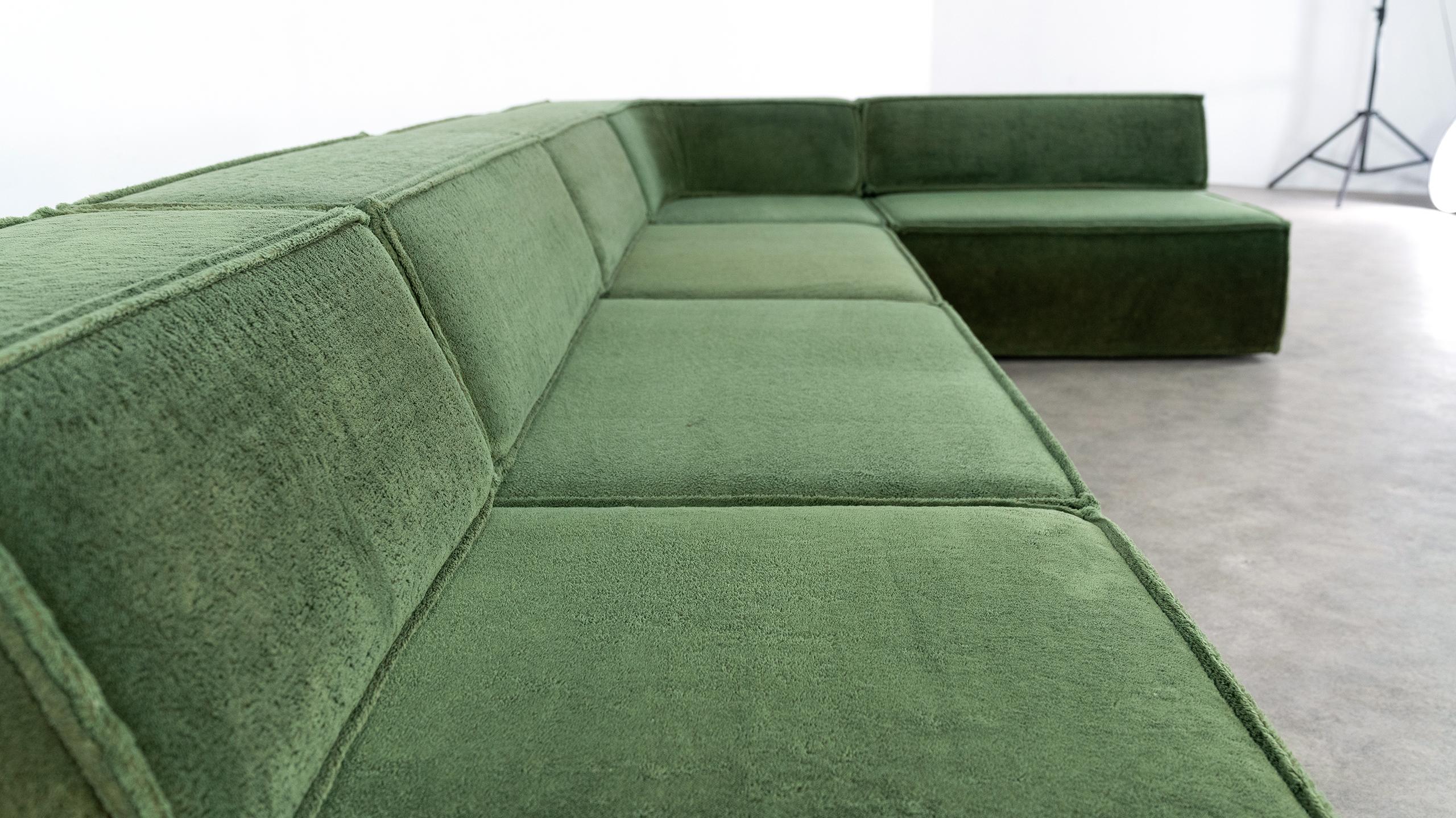 COR Trio Modular Sofa, Giant Landscape in Green, 1972 by Team Form AG, Swiss 8