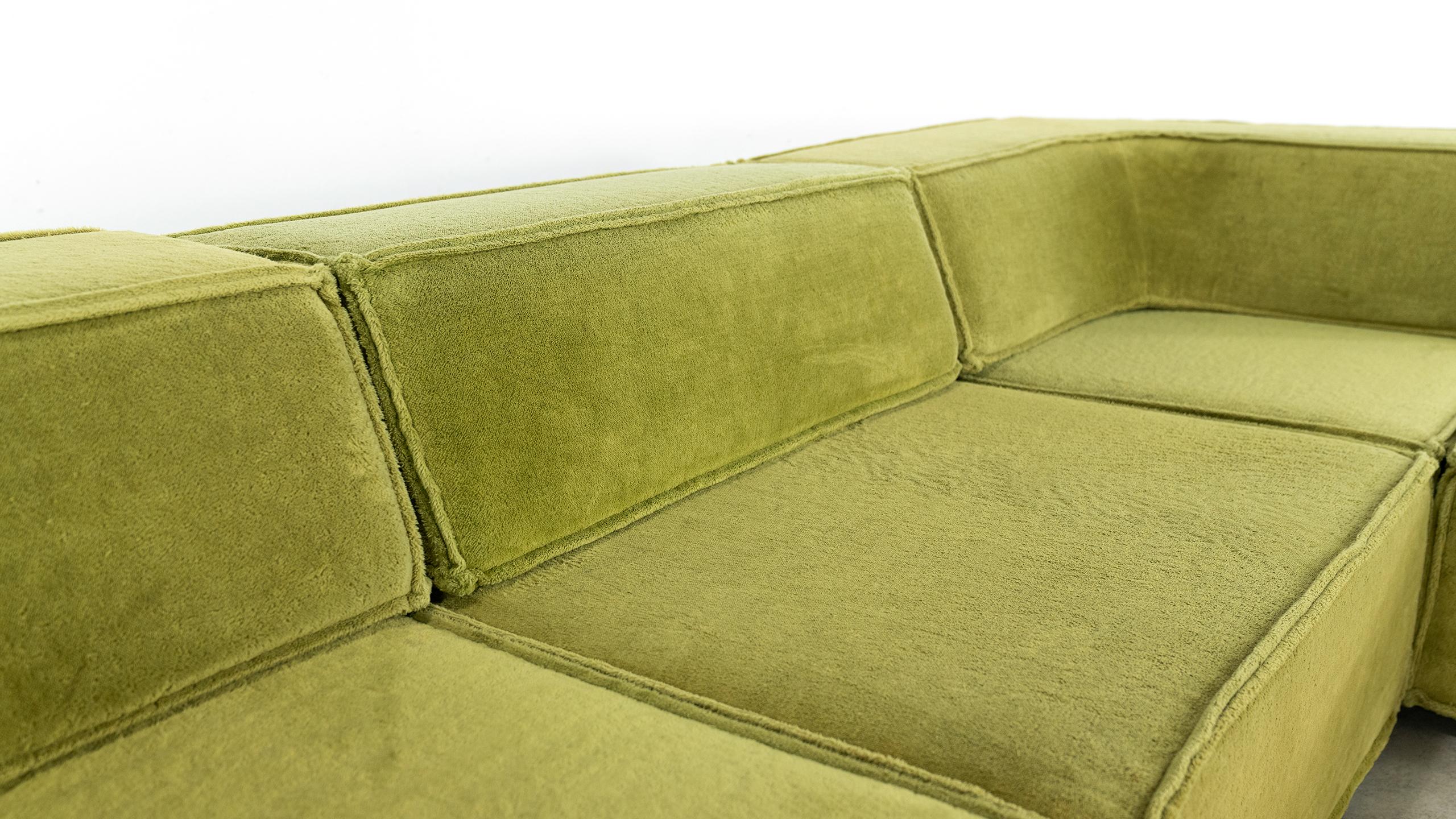COR Trio Modular Sofa, Giant Landscape in Green, 1972 by Team Form Ag, Swiss 6