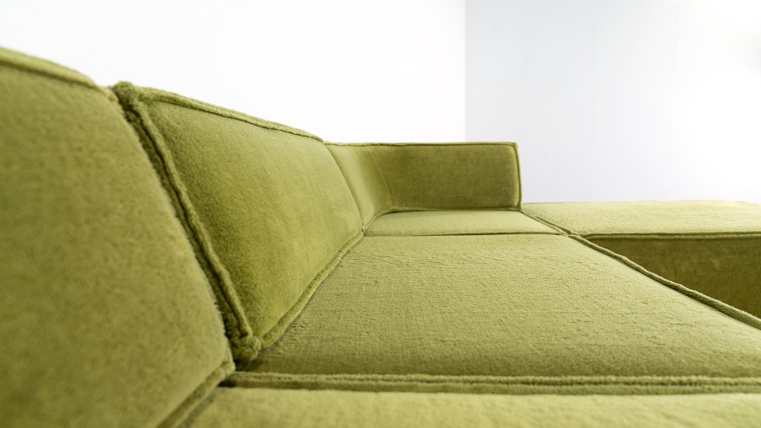COR Trio Modular Sofa, Giant Landscape in Green, 1972 by Team Form Ag, Swiss 7