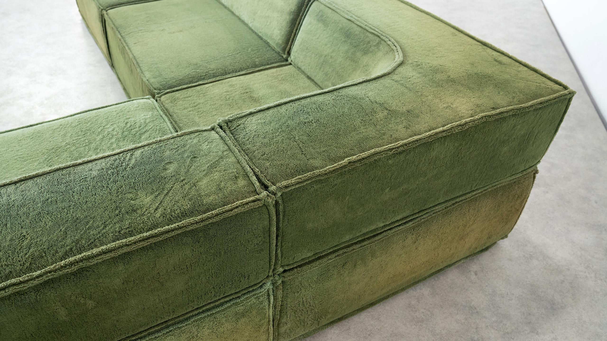 COR Trio Modular Sofa, Giant Landscape in Green, 1972 by Team Form AG, Swiss 8