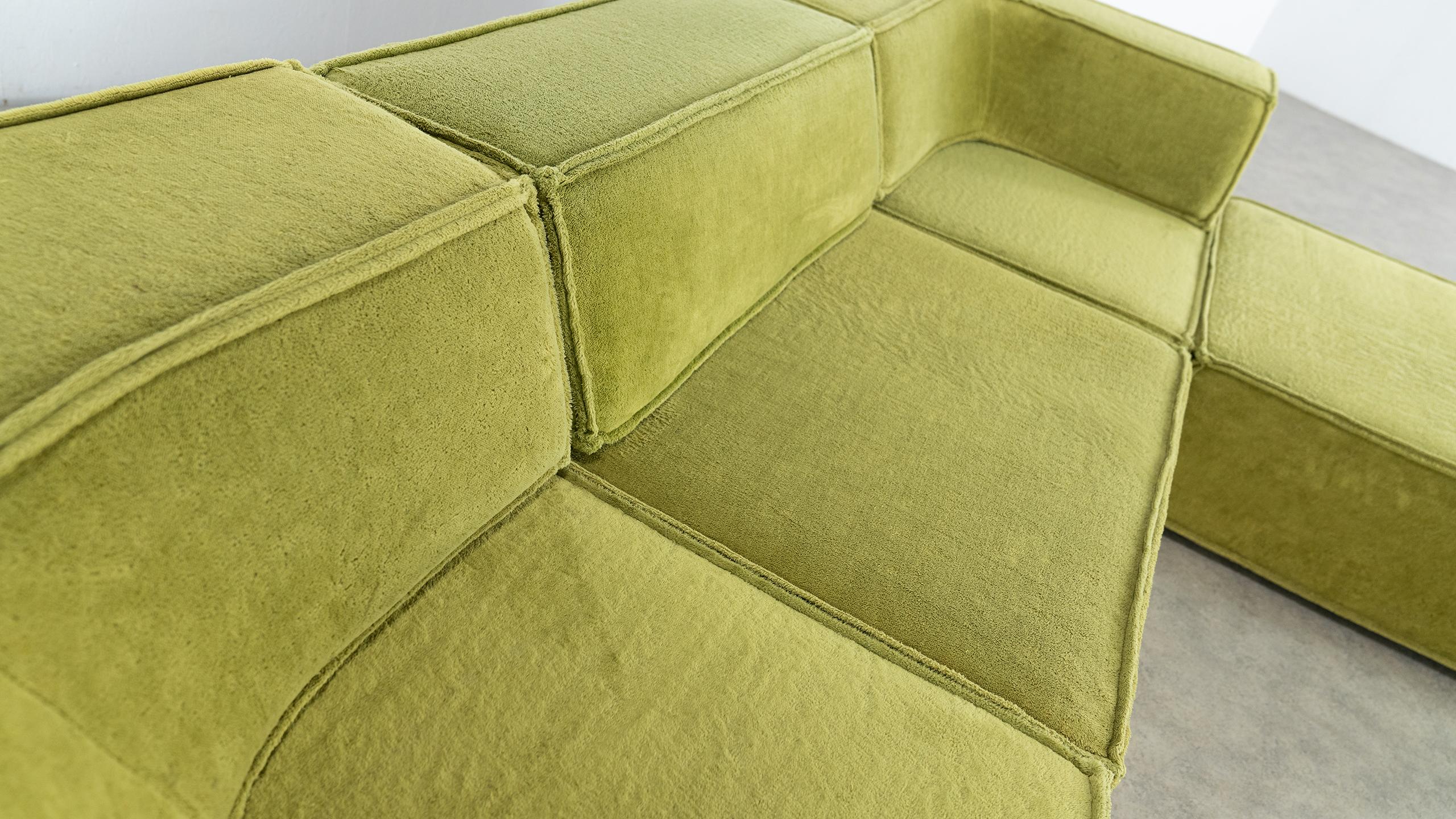 COR Trio Modular Sofa, Giant Landscape in Green, 1972 by Team Form Ag, Swiss 8