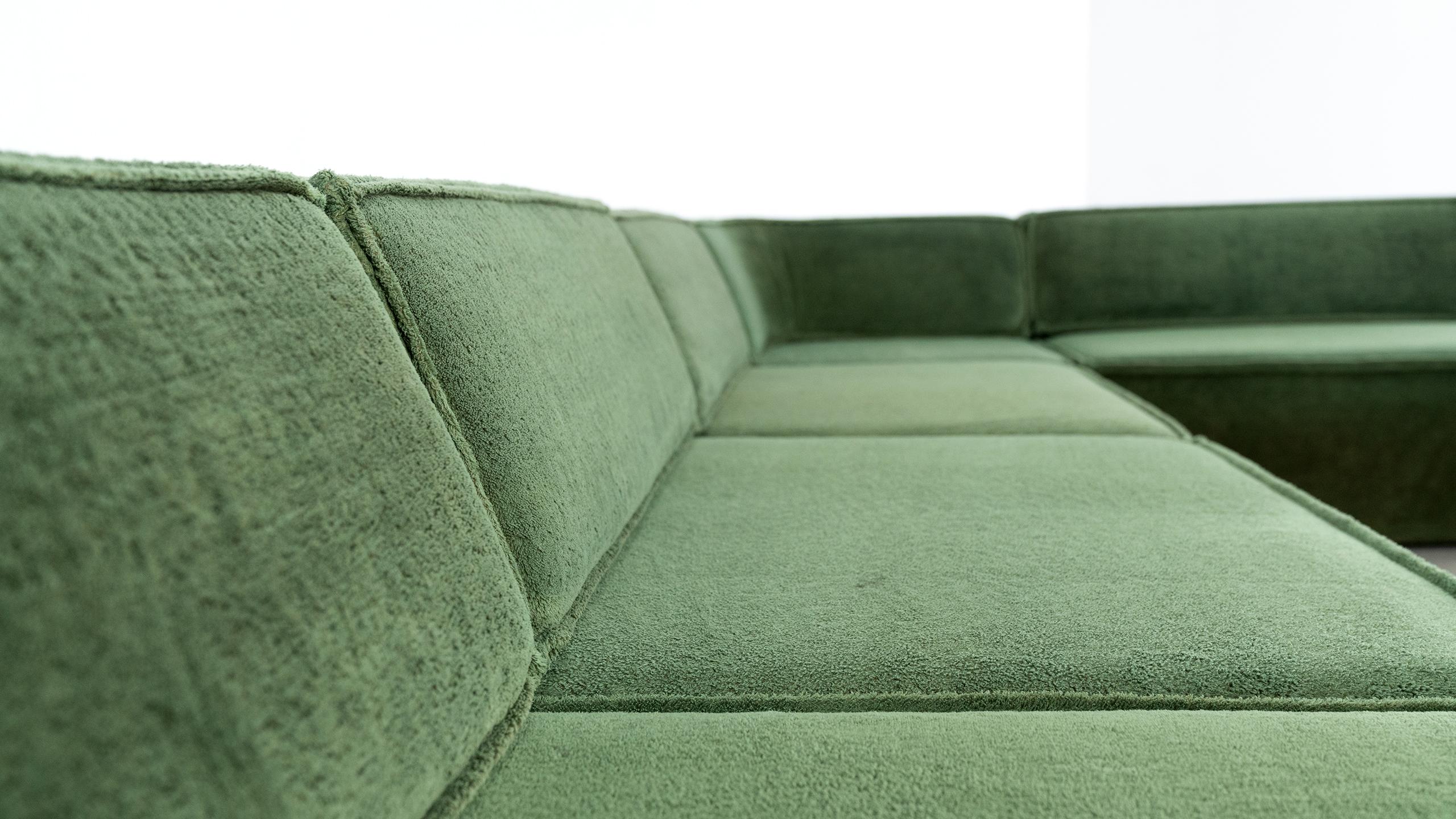 COR Trio Modular Sofa, Giant Landscape in Green, 1972 by Team Form AG, Swiss 12