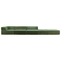 COR Trio Modular Sofa, Giant Landscape in Green, 1972 by Team Form AG, Swiss