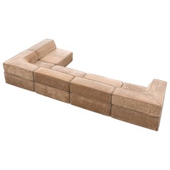 COR Trio Modular Sofa, Giant Landscape in Sand Teddy, 1972 by Team Form AG