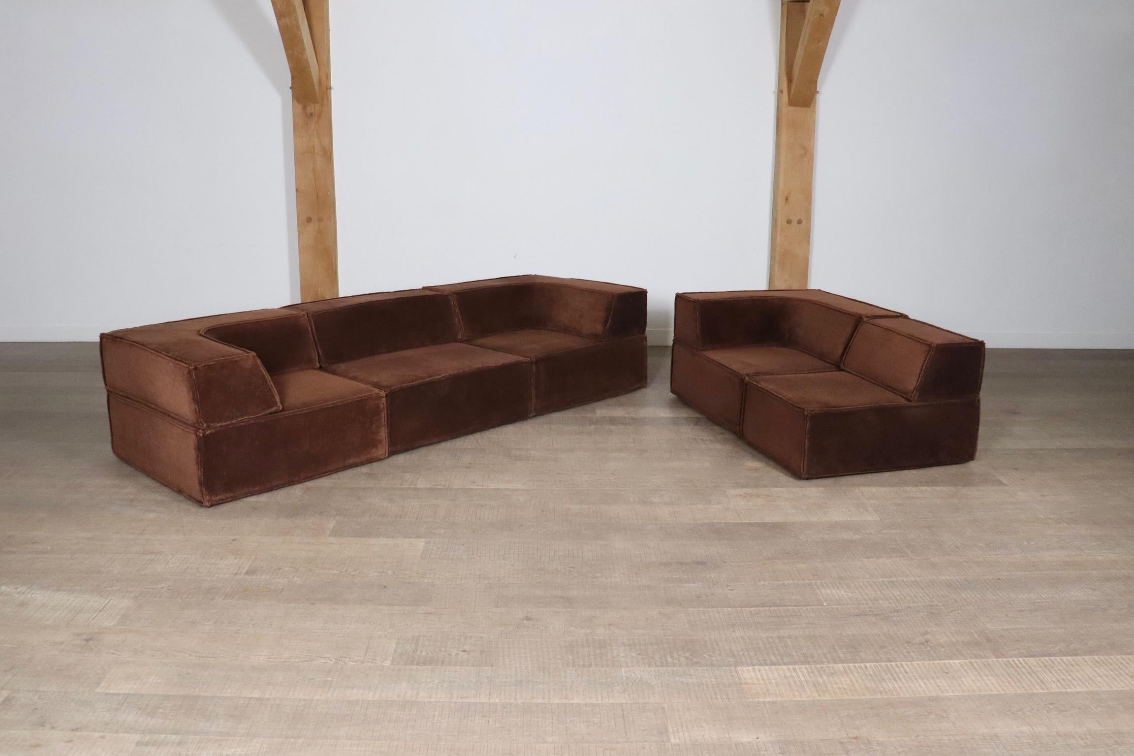 COR Trio Modular Sofa In Brown Teddy By Team Form AG, 1970s 5