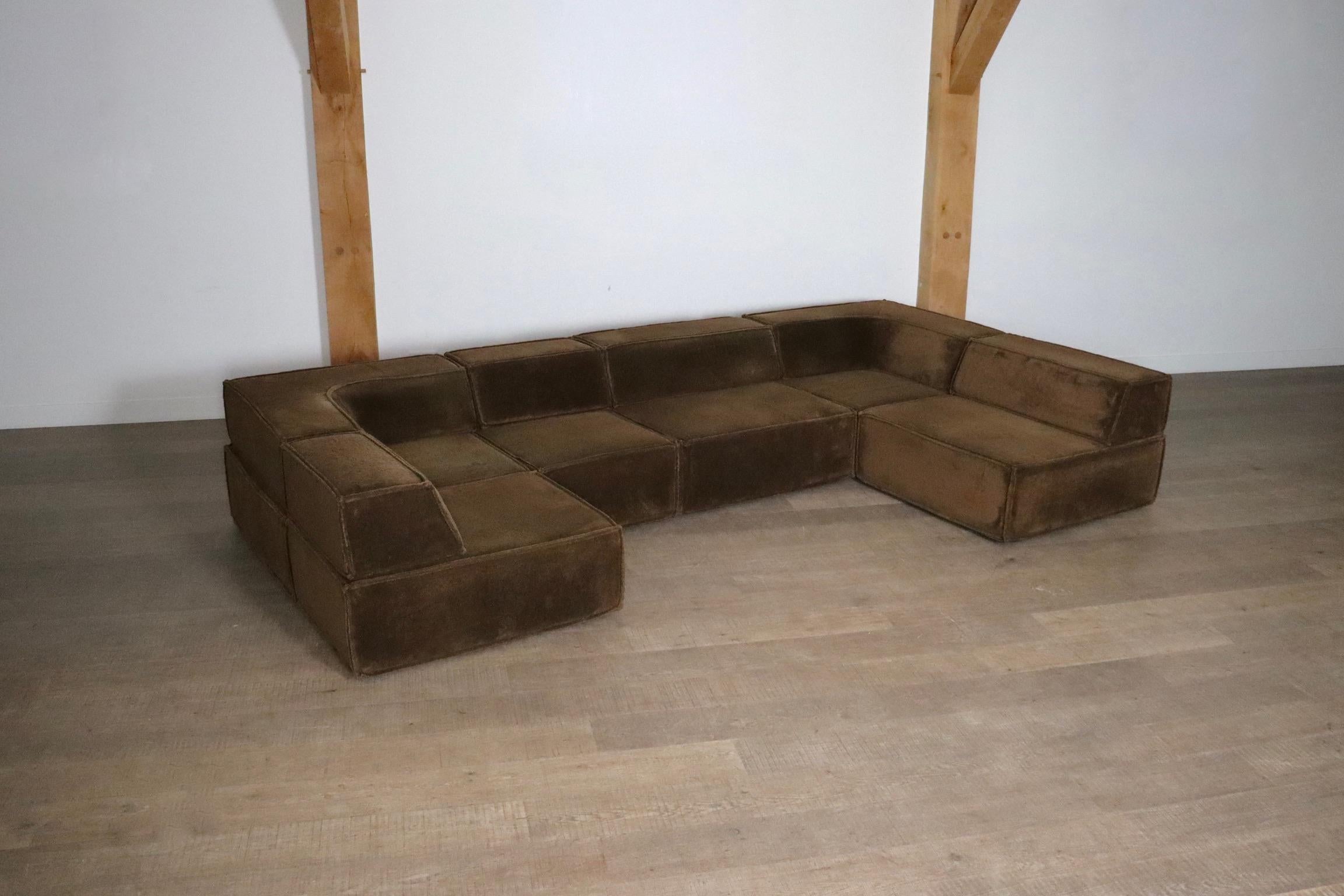 CORS Canapé modulable Trio en Teddy Brown par Team Form AG, années 1970 5