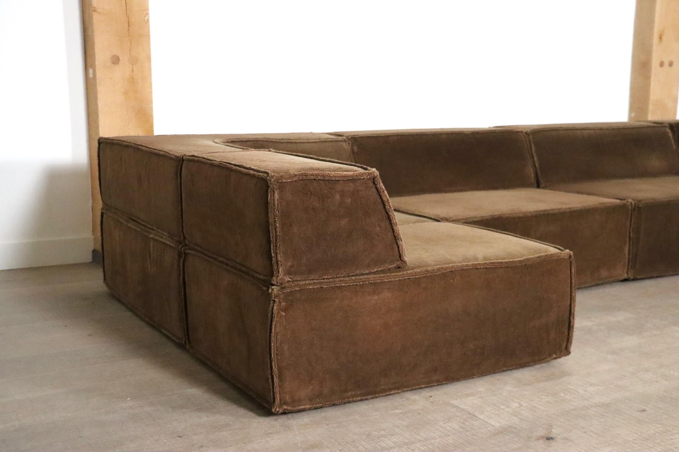 CORS Canapé modulable Trio en Teddy Brown par Team Form AG, années 1970 Bon état à ABCOUDE, UT